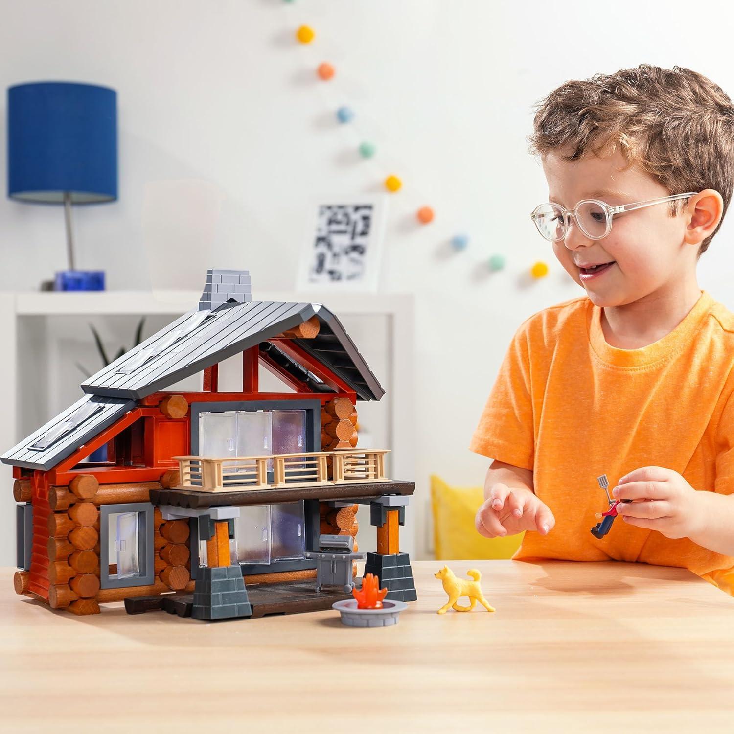 Retiro de Madera de Haya Lincoln Logs - 101 Piezas