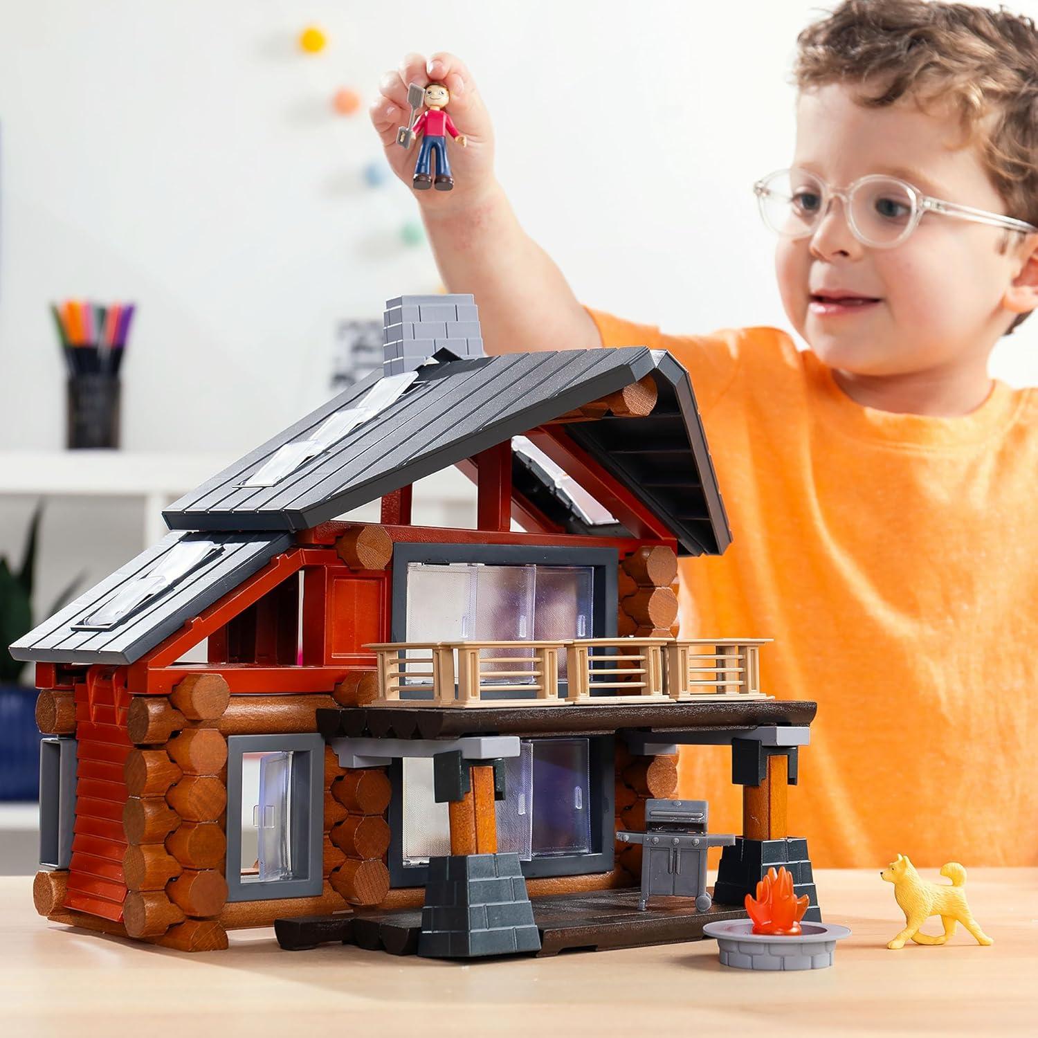 Retiro de Madera de Haya Lincoln Logs - 101 Piezas