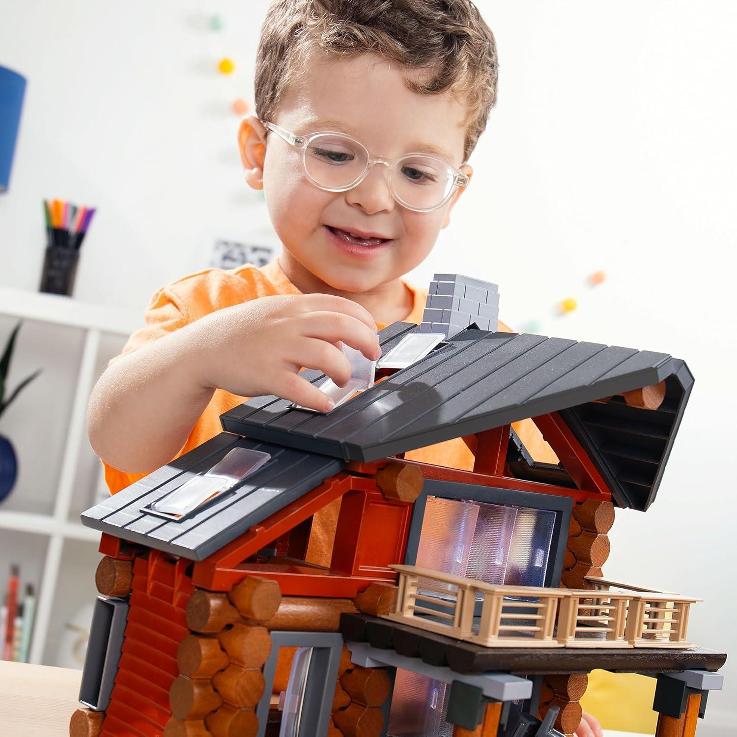 Retiro de Madera de Haya Lincoln Logs - 101 Piezas