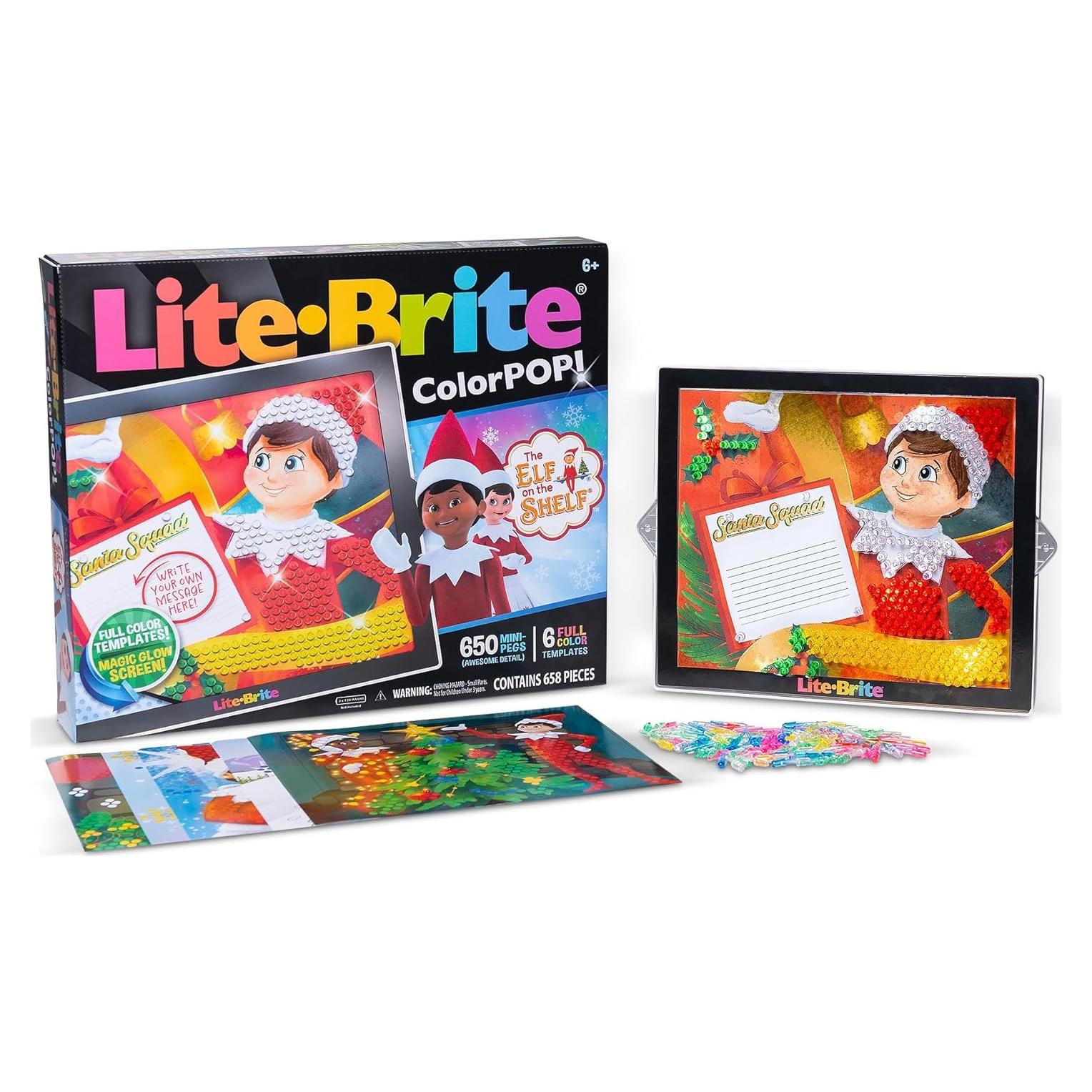 Lite Brite ColorPOP Elfo en el Estante - 6 Plantillas Creativas