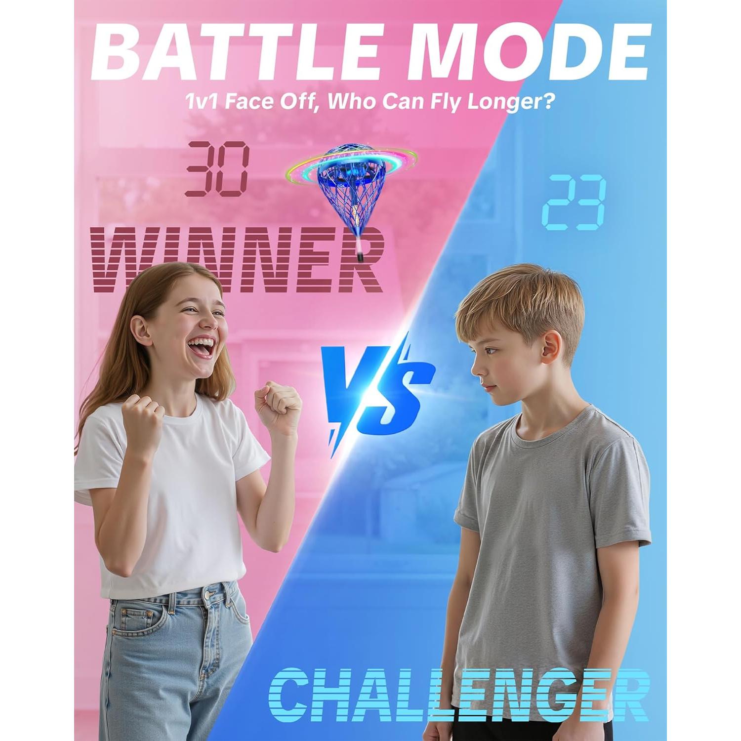 Esfera Voladora Flystars TSM027-B, Juguete Interactivo 3D Azul