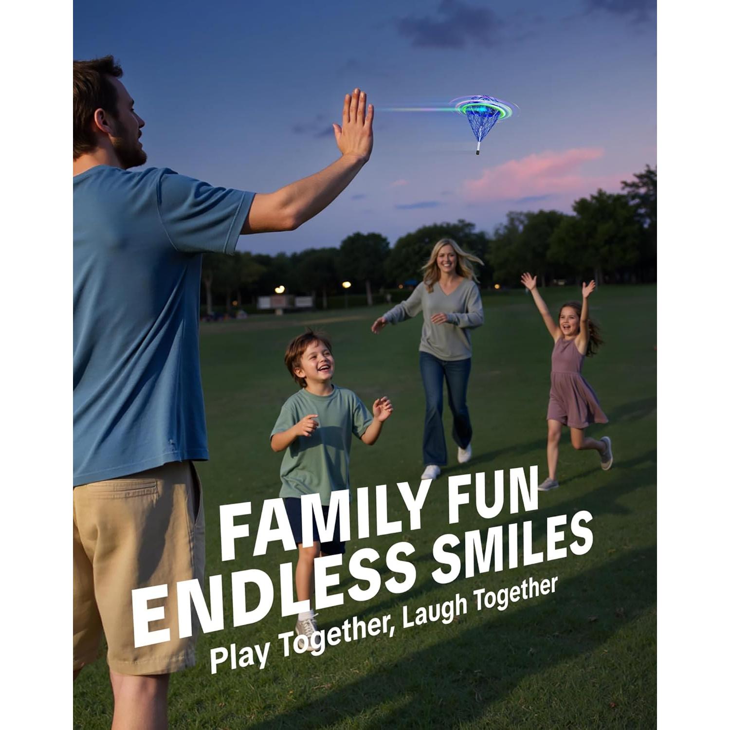 Esfera Voladora Flystars TSM027-B, Juguete Interactivo 3D Azul