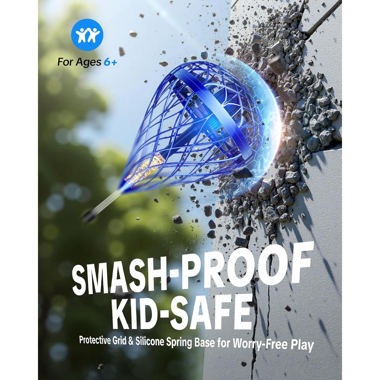 Esfera Voladora Flystars TSM027-B, Juguete Interactivo 3D Azul