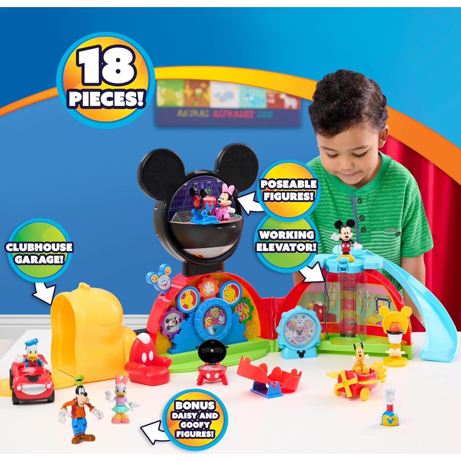 Playset Deluxe Clubhouse Mickey Mouse 71 cm 18 piezas Just Play