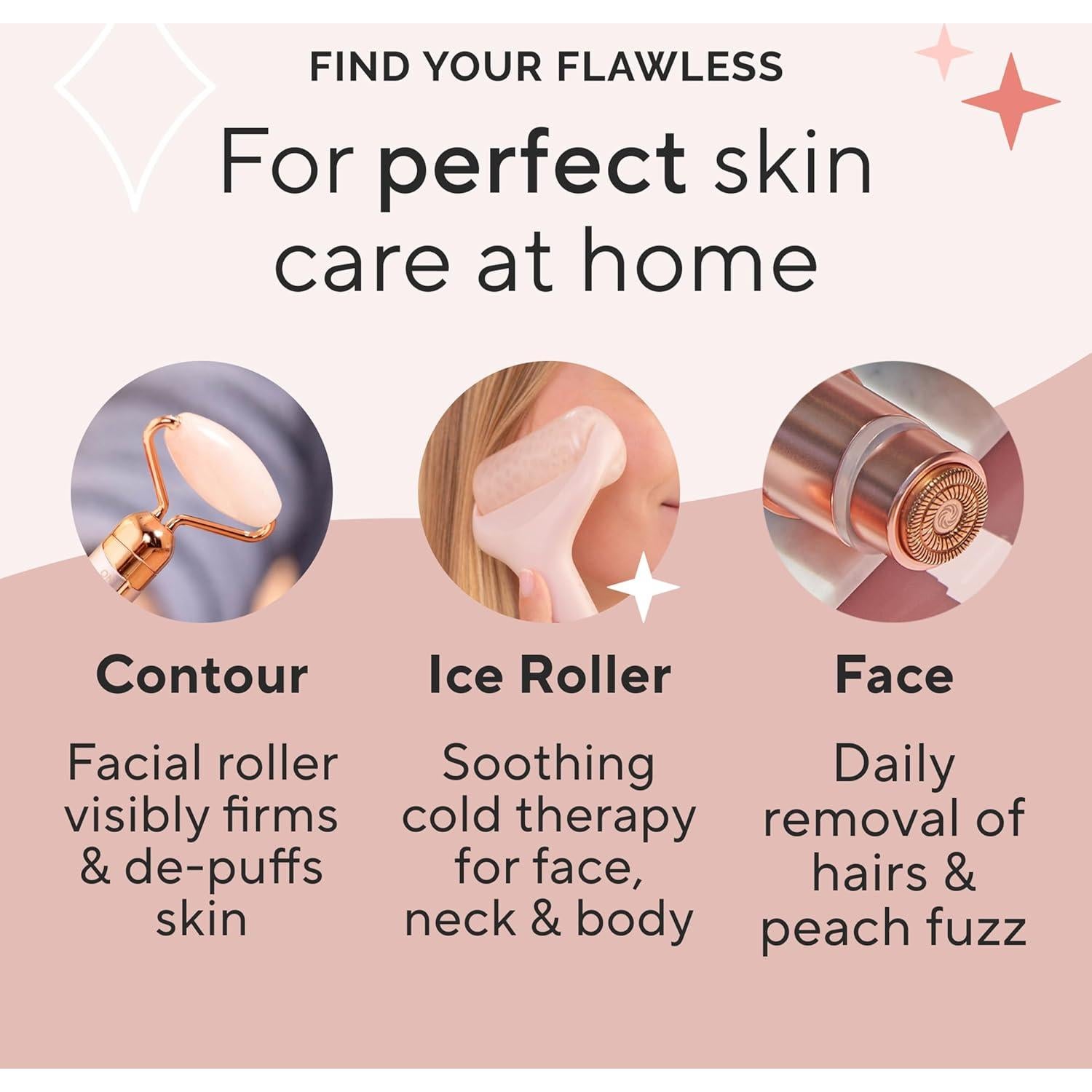 Rodillo de Hielo Facial Perfecto Finishing Touch 23.66x12.39cm