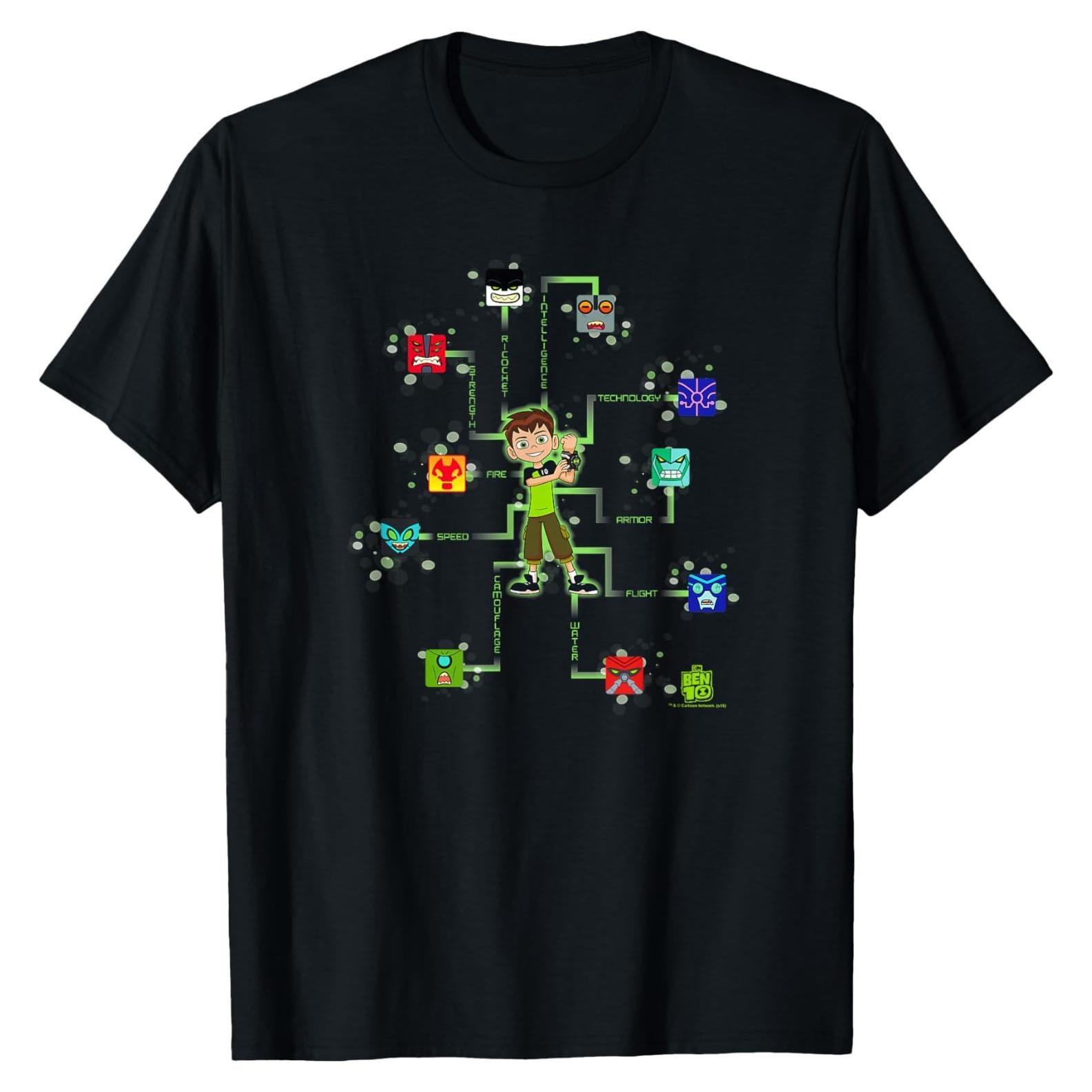 Camiseta Ben 10 Bloques 100% Auténtica Unisex Niño