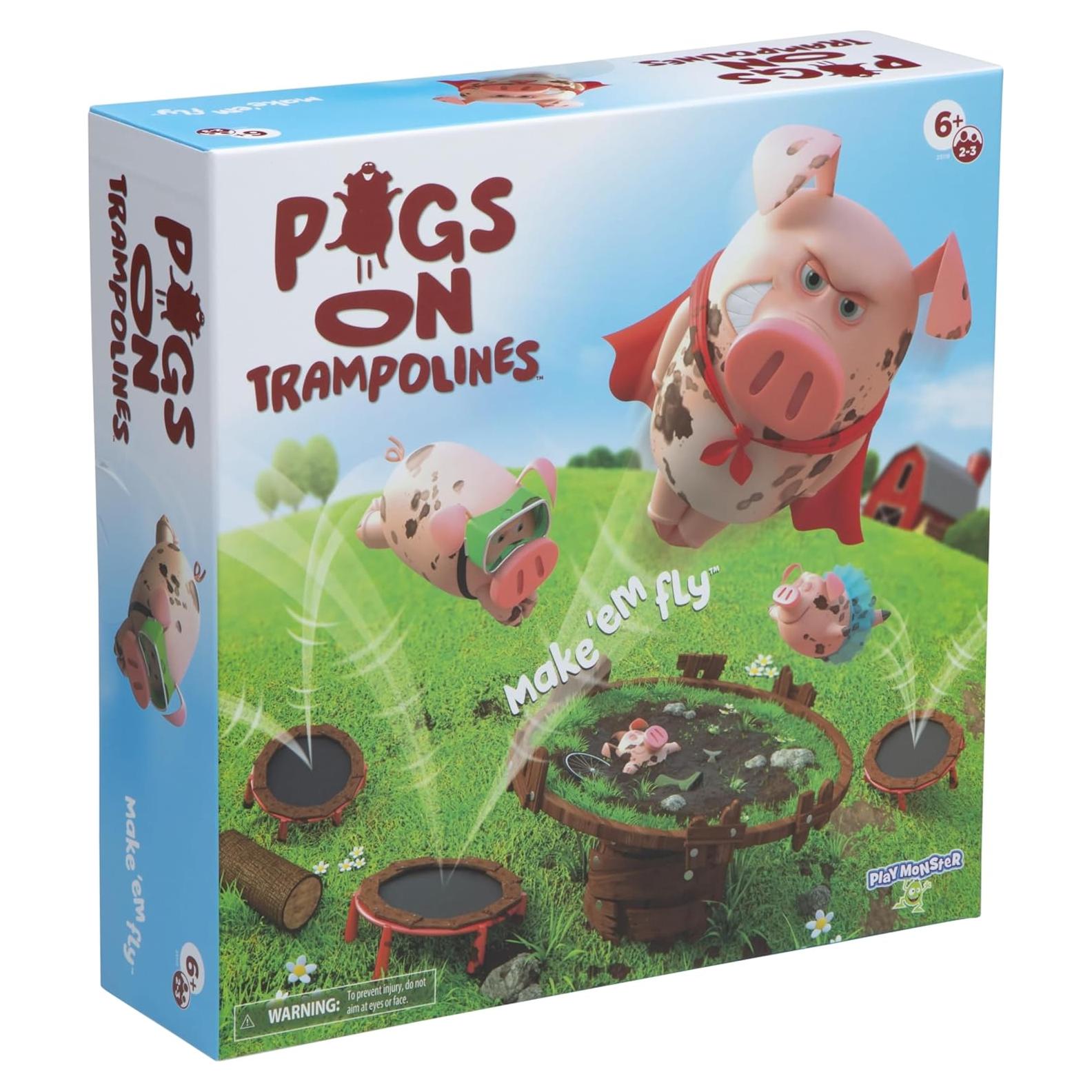 Juego de Mesa Cerdos en Trampolines PlayMonster - 2-3 Jugadores, 6+ Años