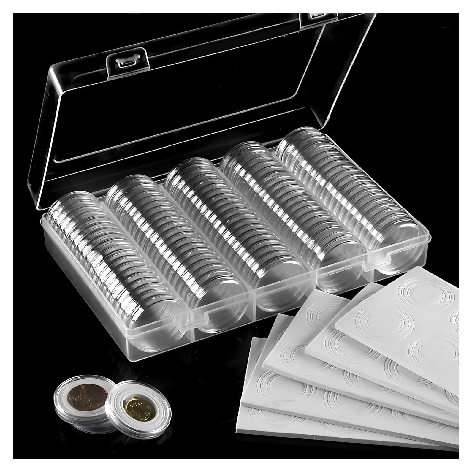 Cápsulas para Monedas FRIMOONY 30mm - 2 Paquetes con Juntas