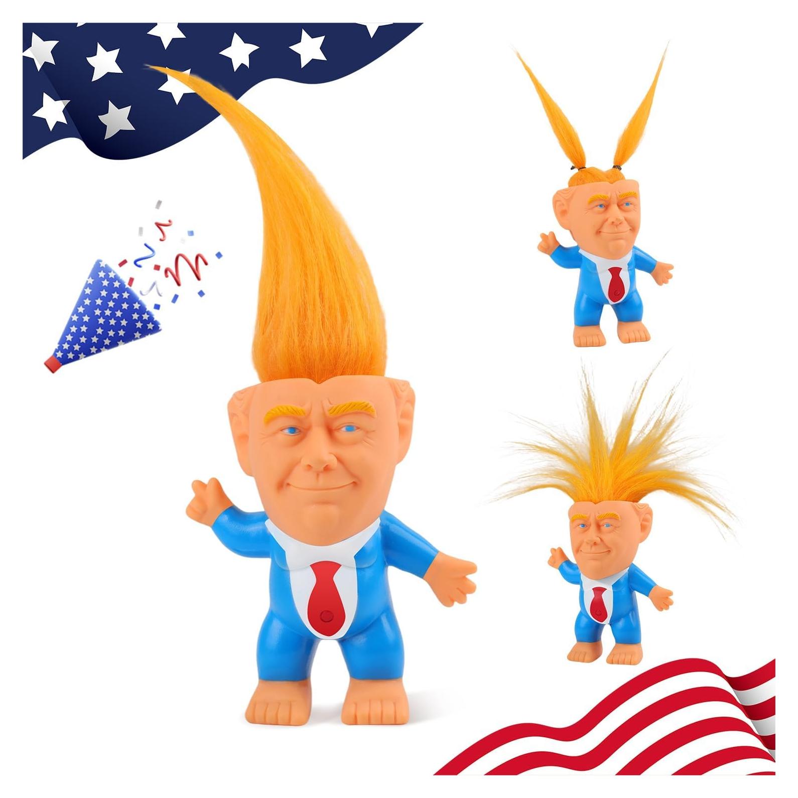 Muñeco Troll de Goma Auvitaya 10 cm con Cabello Rubio DIY