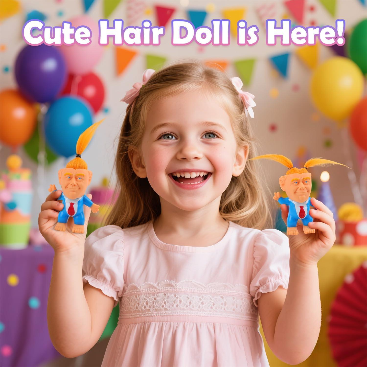 Muñeco Troll de Goma Auvitaya 10 cm con Cabello Rubio DIY