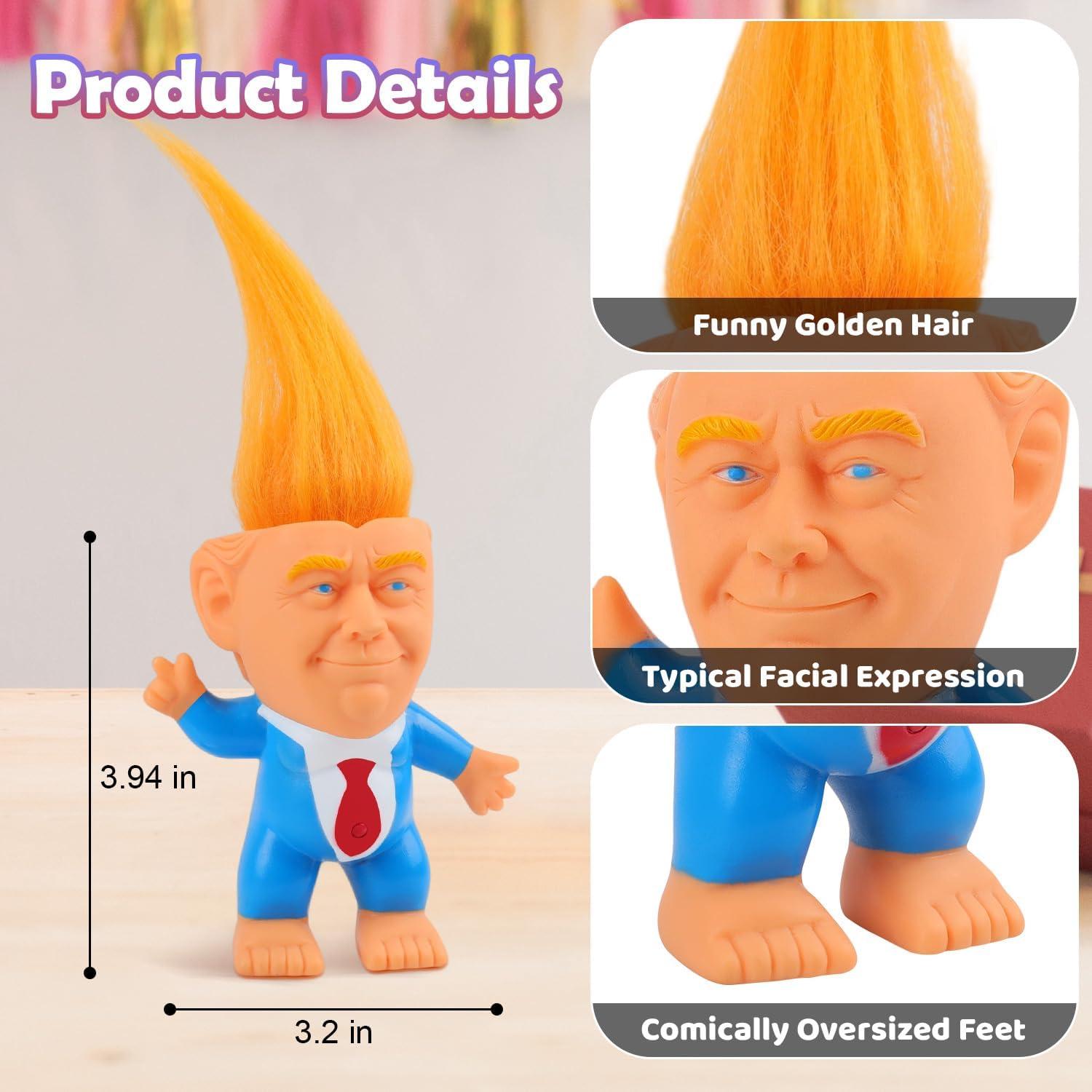 Muñeco Troll de Goma Auvitaya 10 cm con Cabello Rubio DIY