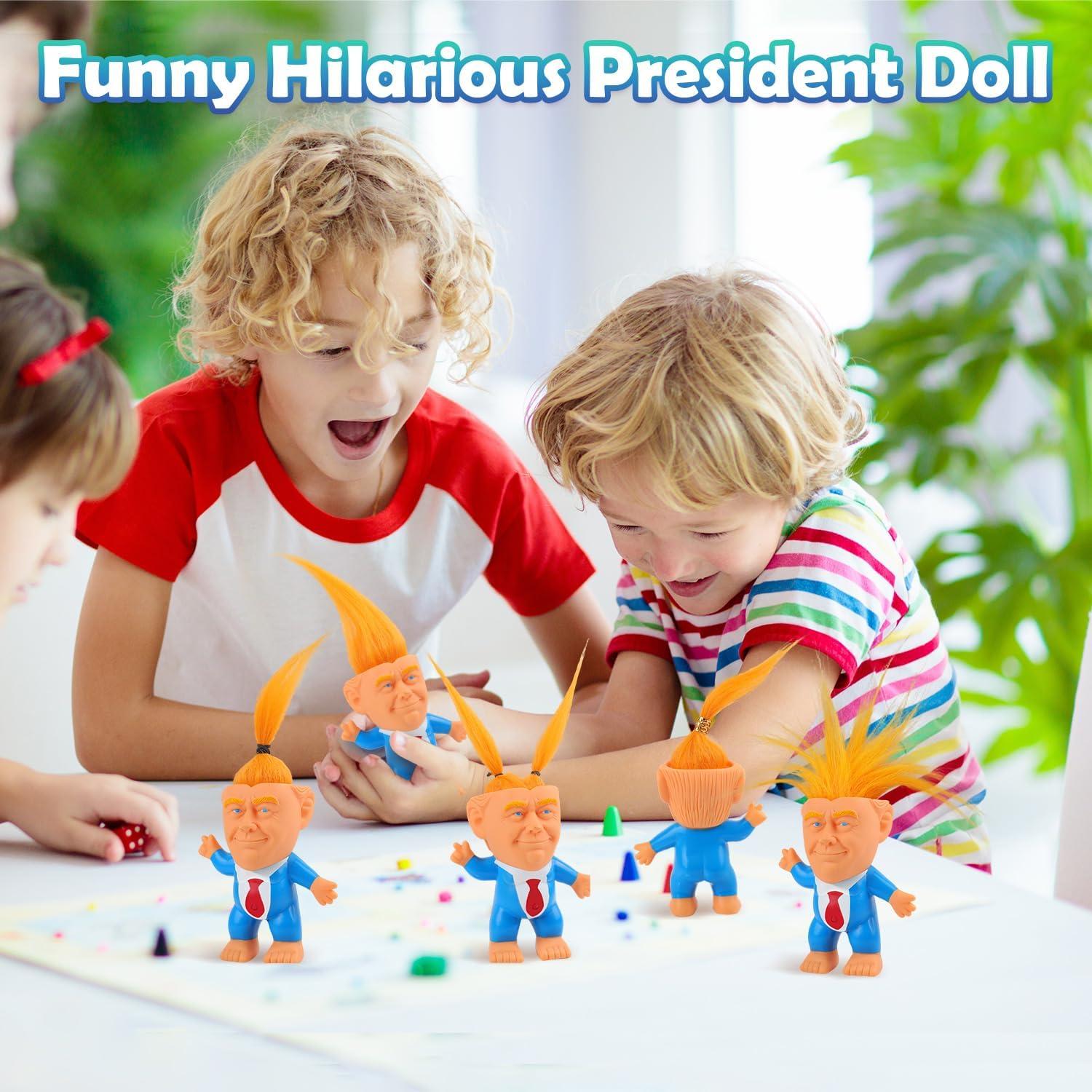 Muñeco Troll de Goma Auvitaya 10 cm con Cabello Rubio DIY