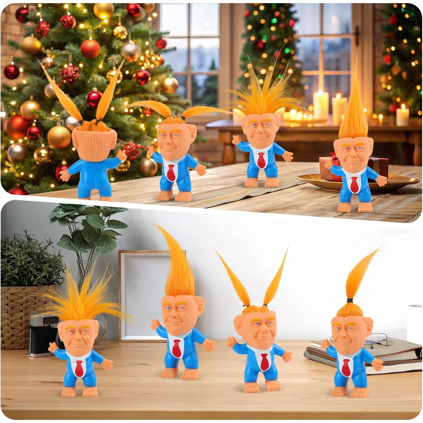 Muñeco Troll de Goma Auvitaya 10 cm con Cabello Rubio DIY