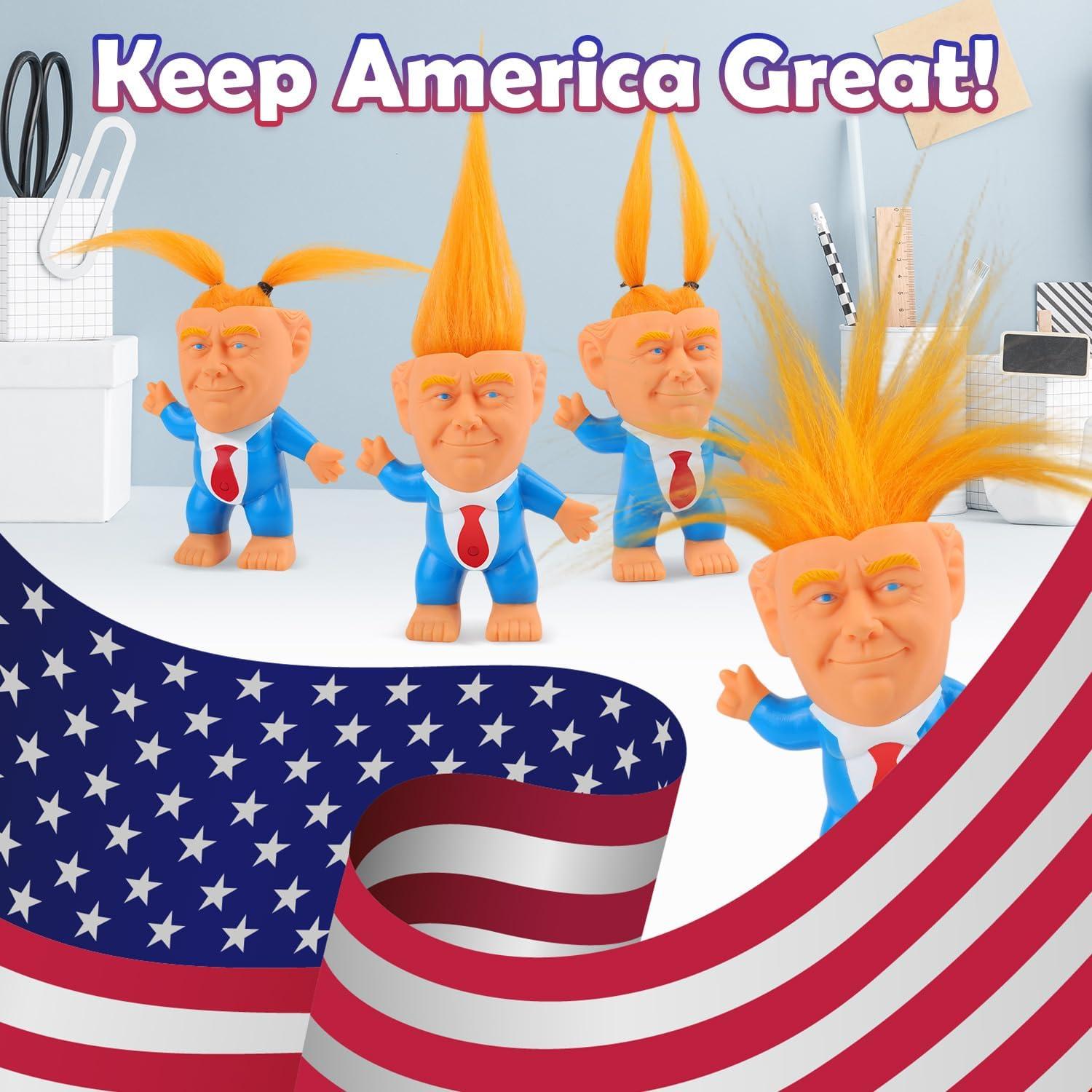 Muñeco Troll de Goma Auvitaya 10 cm con Cabello Rubio DIY