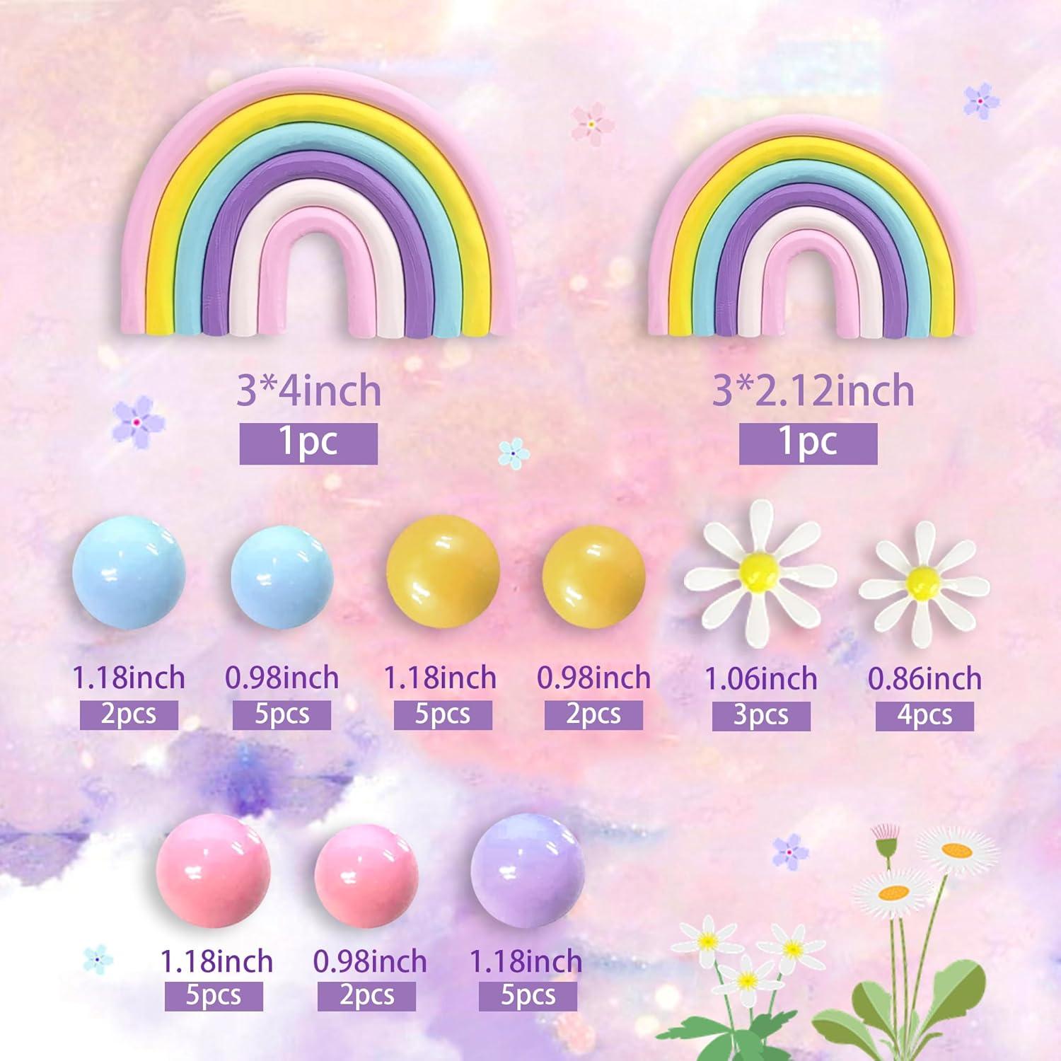 35 PCS Adornos para Pasteles Boho Groovy DRWATE con Flores