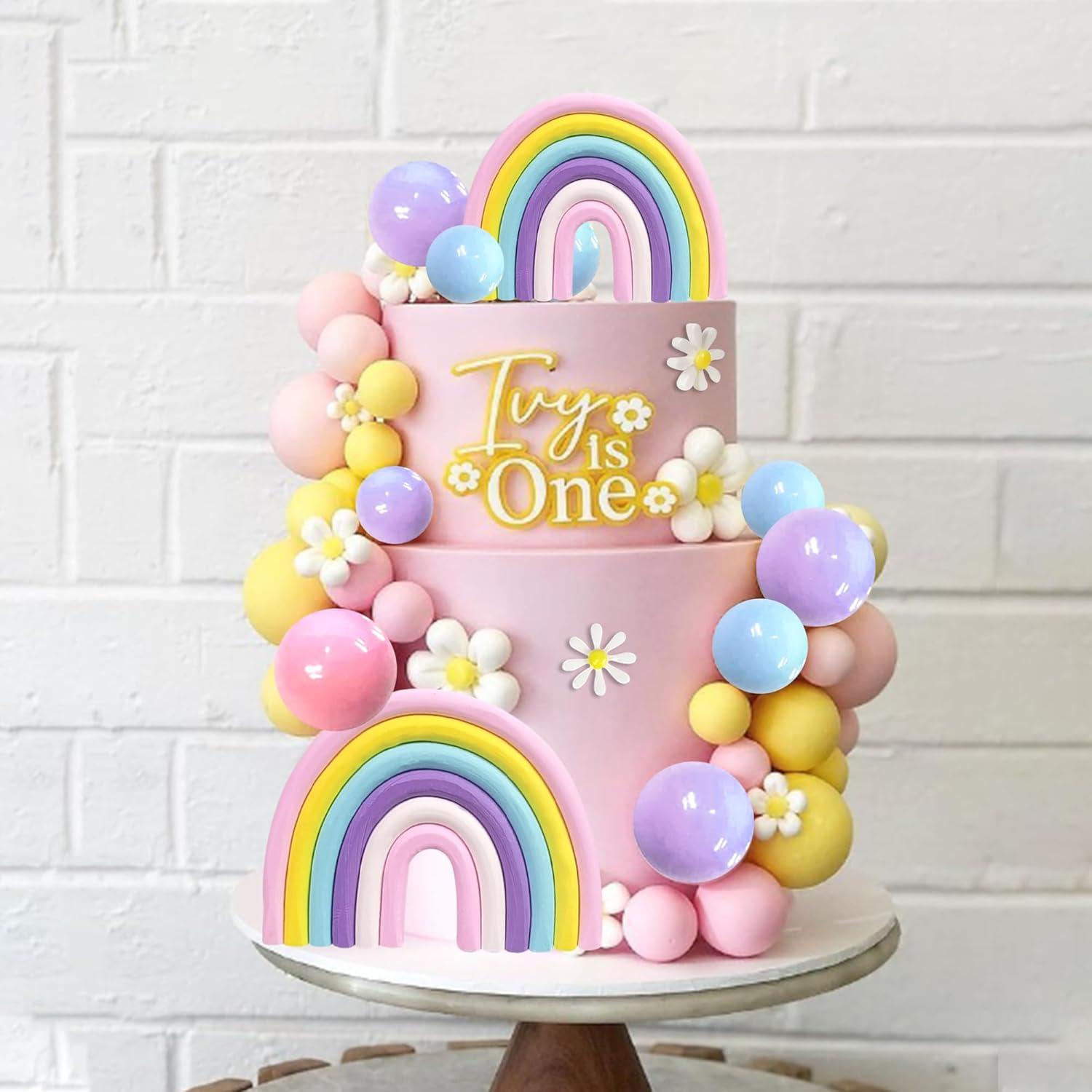 35 PCS Adornos para Pasteles Boho Groovy DRWATE con Flores