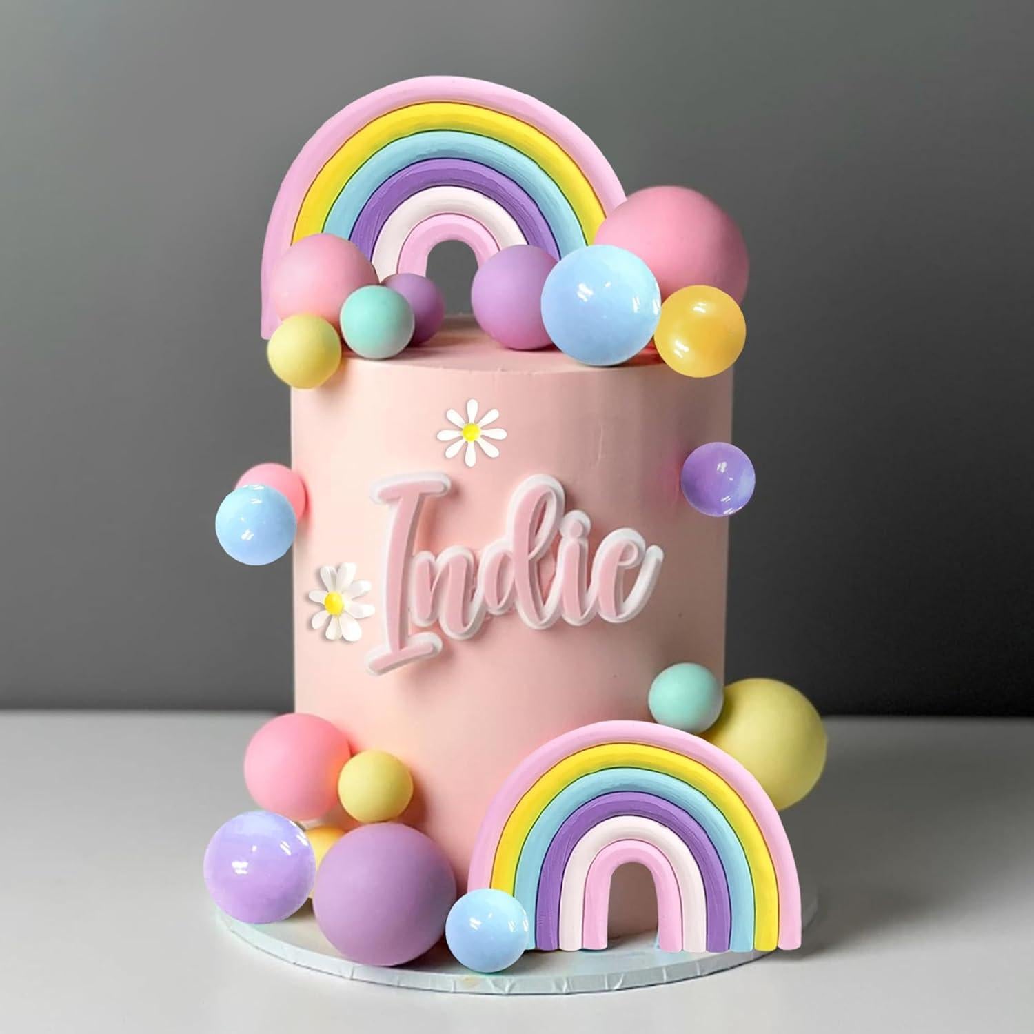 35 PCS Adornos para Pasteles Boho Groovy DRWATE con Flores