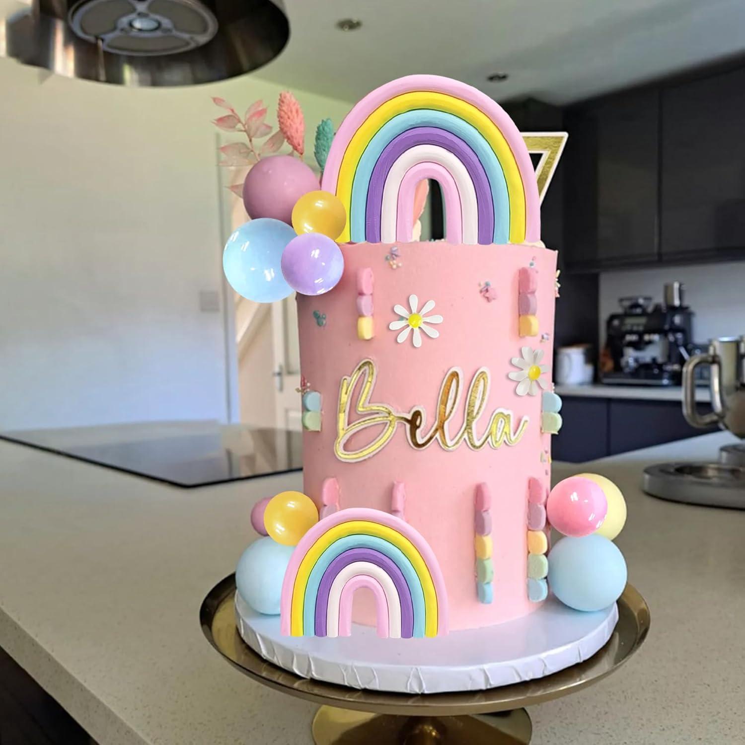 35 PCS Adornos para Pasteles Boho Groovy DRWATE con Flores