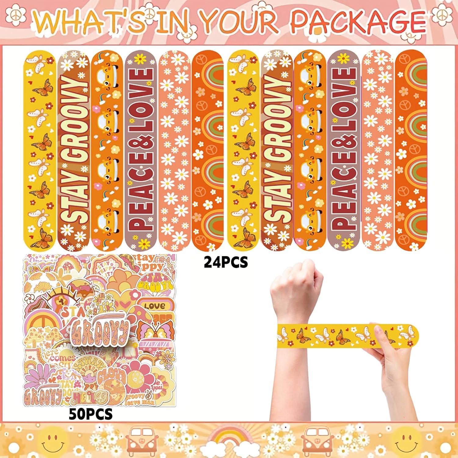 Kit Fiesta Boho 74 Piezas: Pulseras y Stickers Hippie