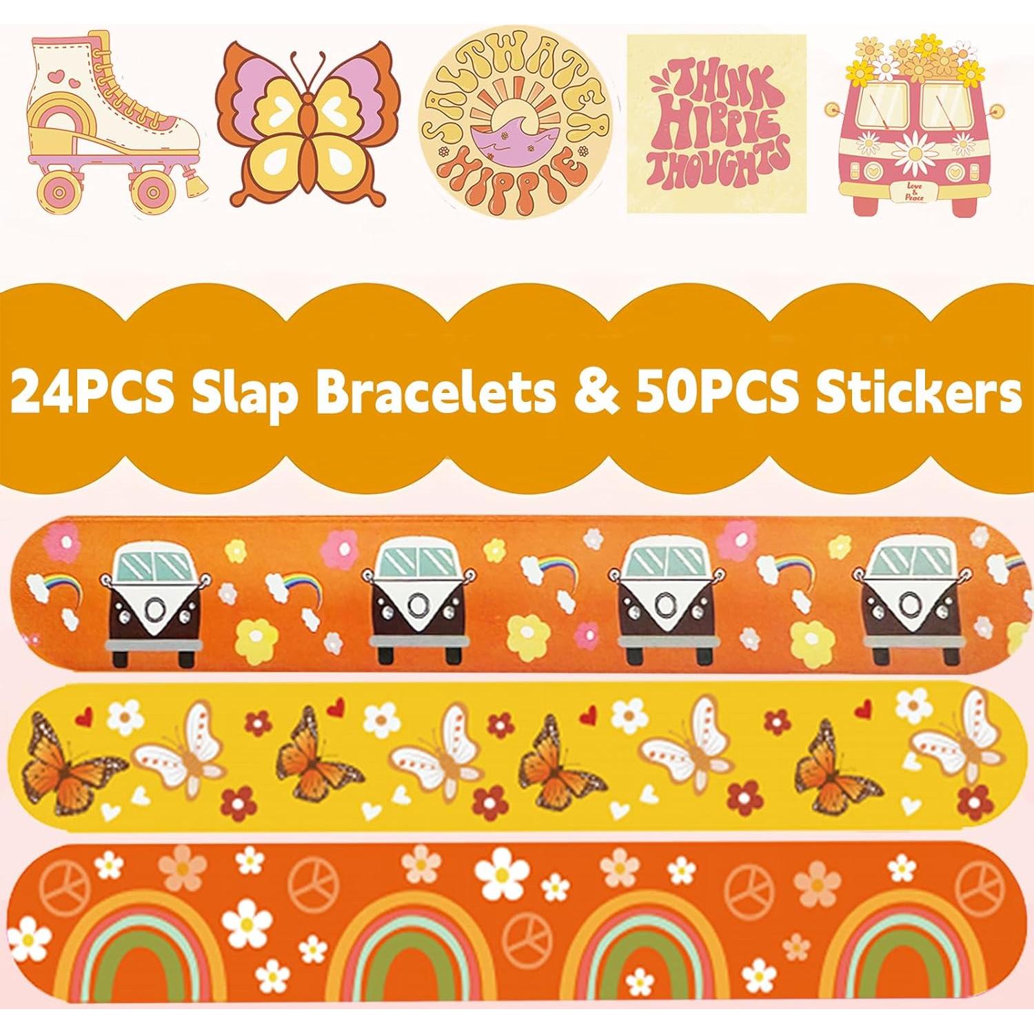 Kit Fiesta Boho 74 Piezas: Pulseras y Stickers Hippie