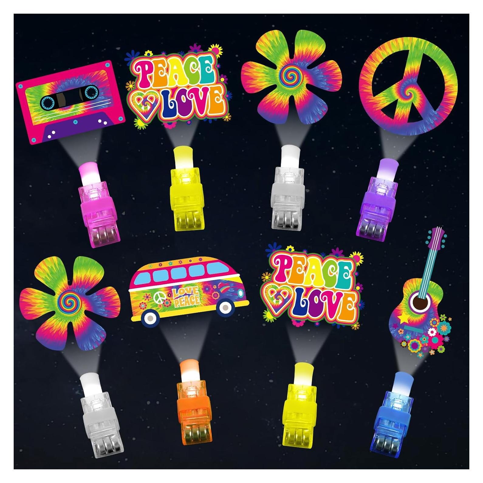 36 Luces de Dedo LED Retro 1960s Oitnlaughter - Fiesta Temática