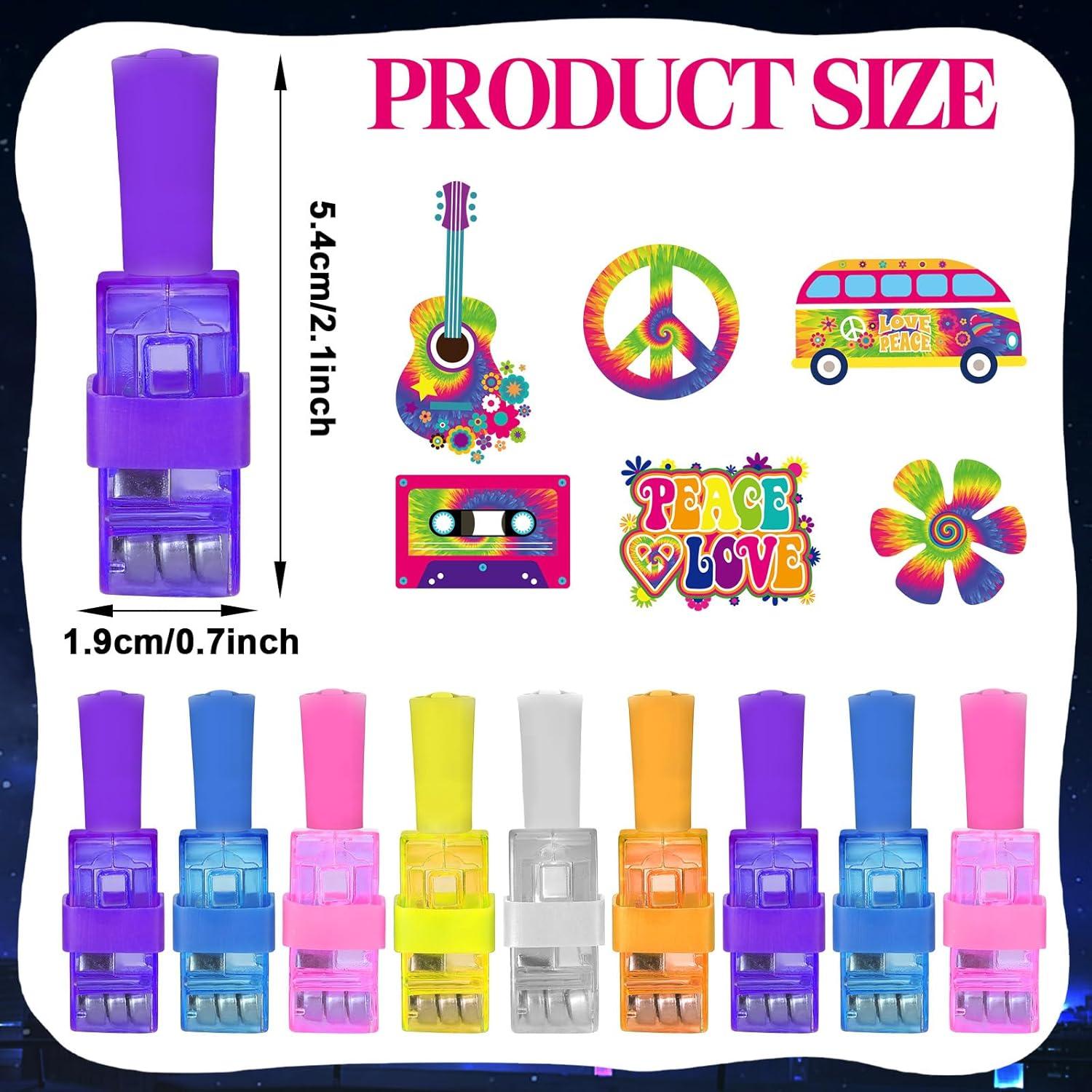 36 Luces de Dedo LED Retro 1960s Oitnlaughter - Fiesta Temática