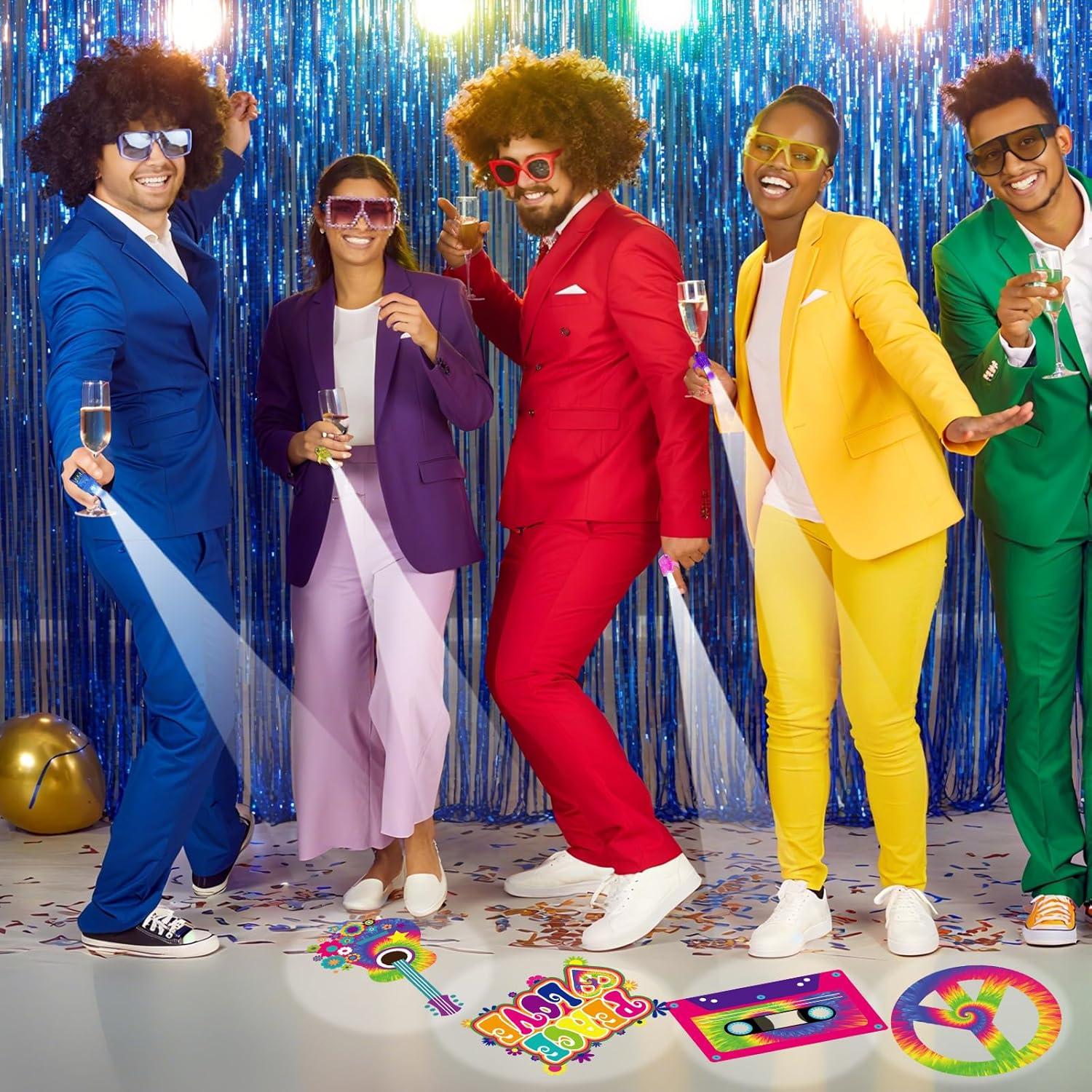 36 Luces de Dedo LED Retro 1960s Oitnlaughter - Fiesta Temática