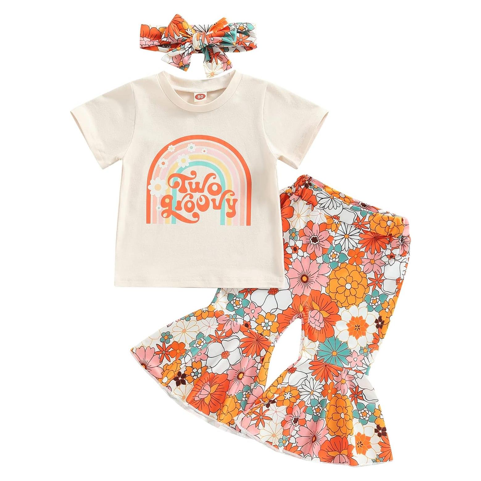 Conjunto de Cumpleaños para Niña Lamuusaa 3 Piezas Floral