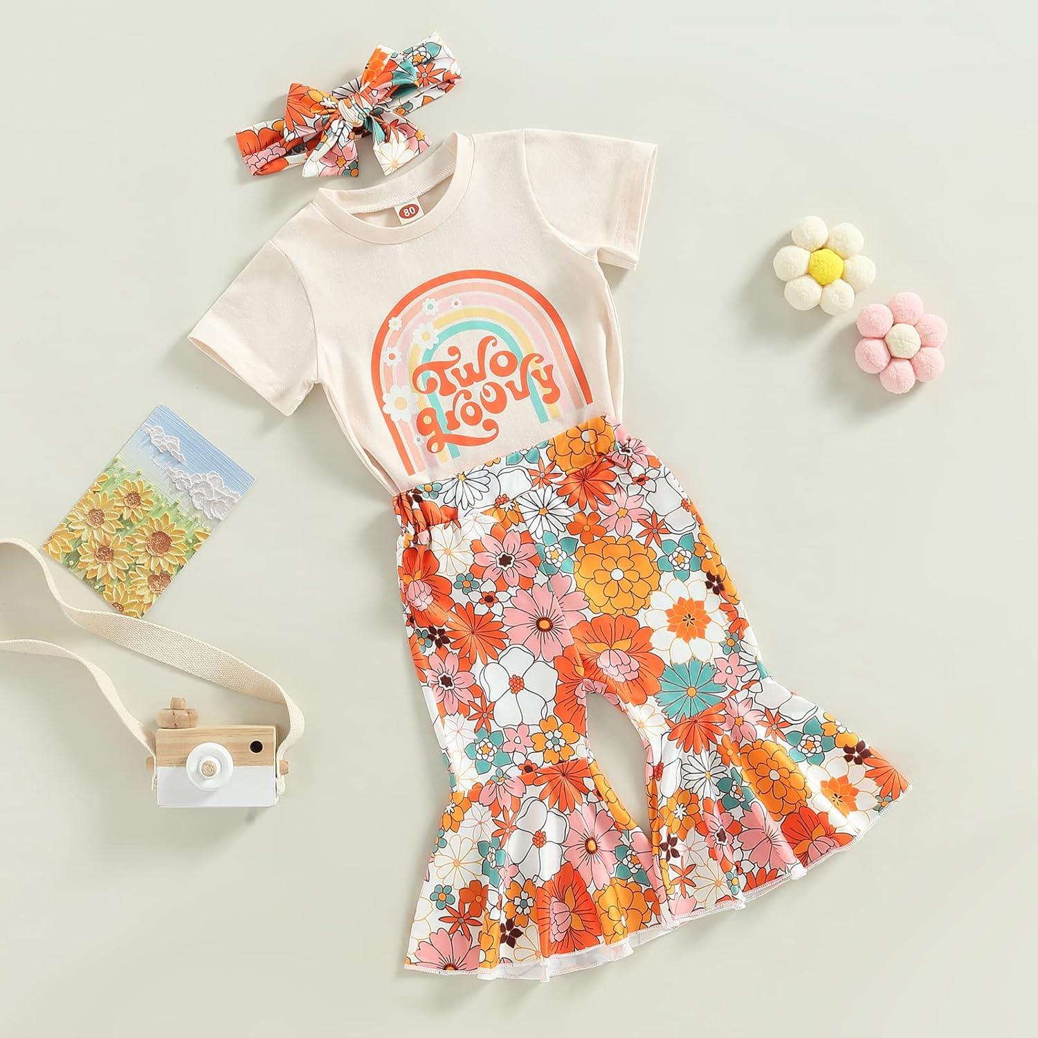 Conjunto de Cumpleaños para Niña Lamuusaa 3 Piezas Floral