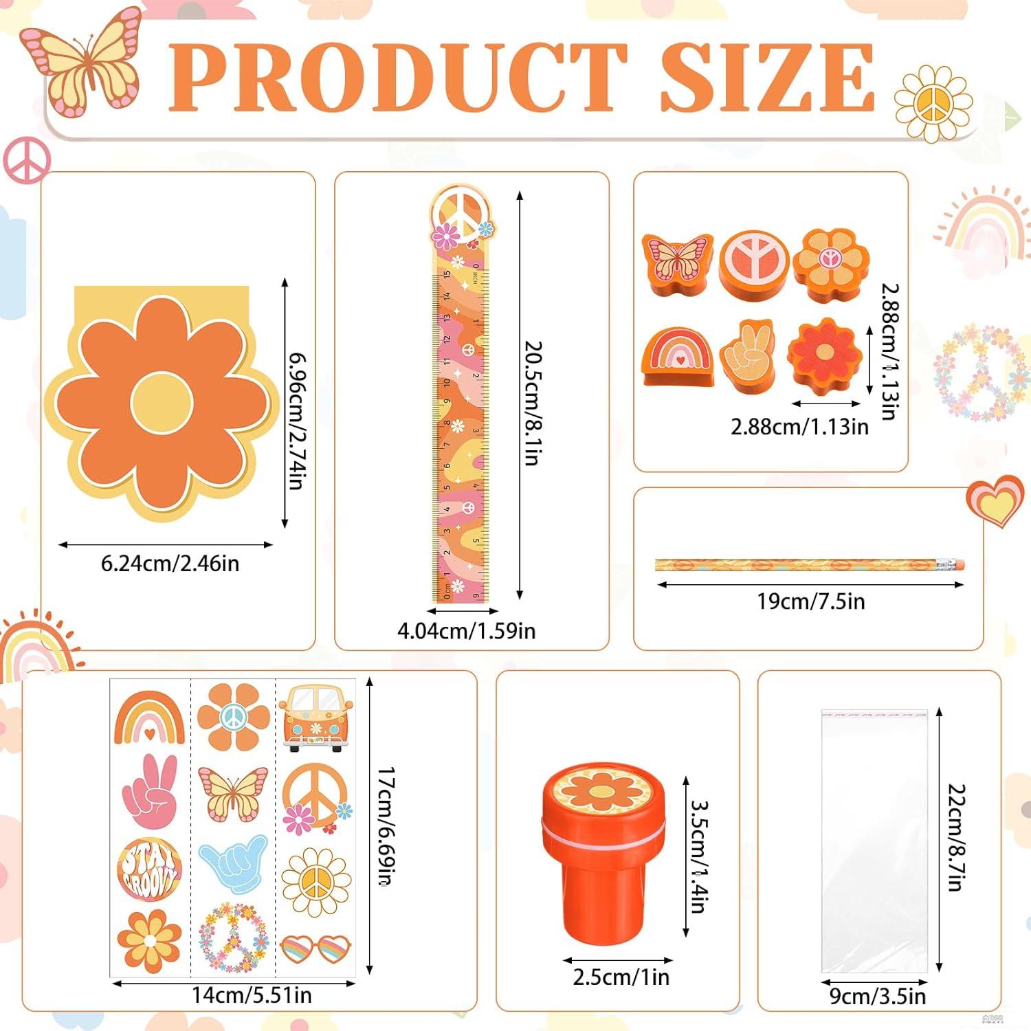 Set de Fiesta Hippie Retro PerKoop 168 Piezas para Cumpleaños