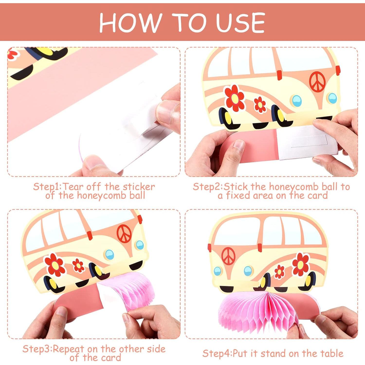 Centros de Mesa de Panal Groovy 10 Piezas GFBIND 20cm