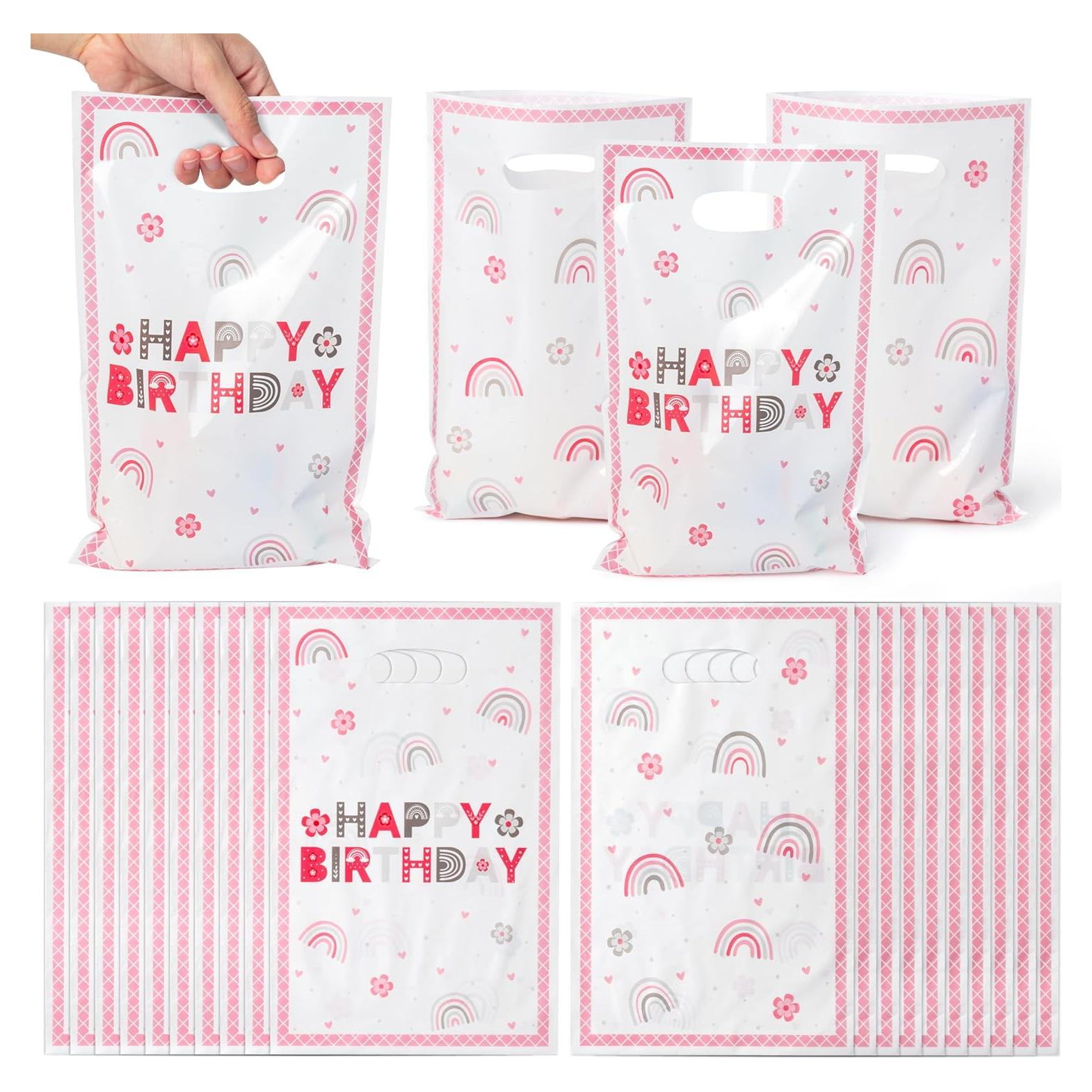 50 Bolsas de Fiesta Boho Rosa ArowlWesh 16.3x25.4cm