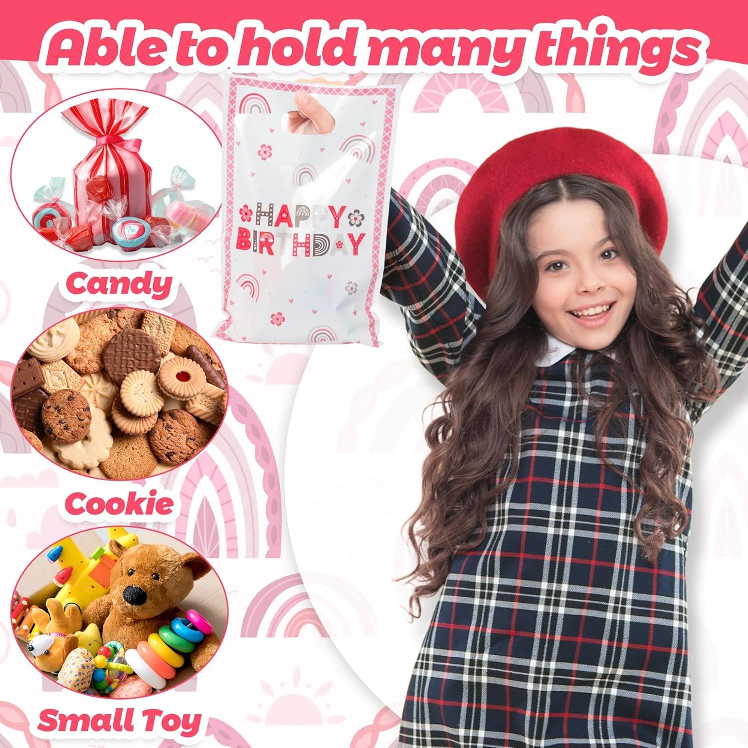 50 Bolsas de Fiesta Boho Rosa ArowlWesh 16.3x25.4cm