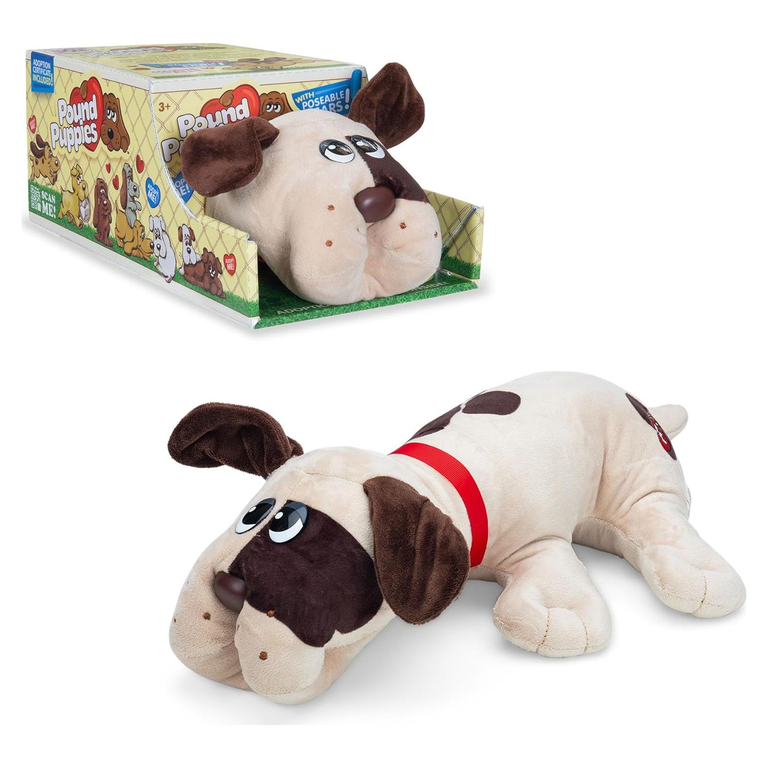 Pound Puppies Juguete de Peluche Marrón Claro con Orejas Posables