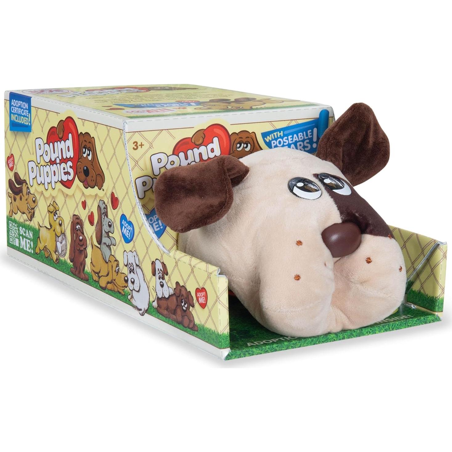 Pound Puppies Juguete de Peluche Marrón Claro con Orejas Posables