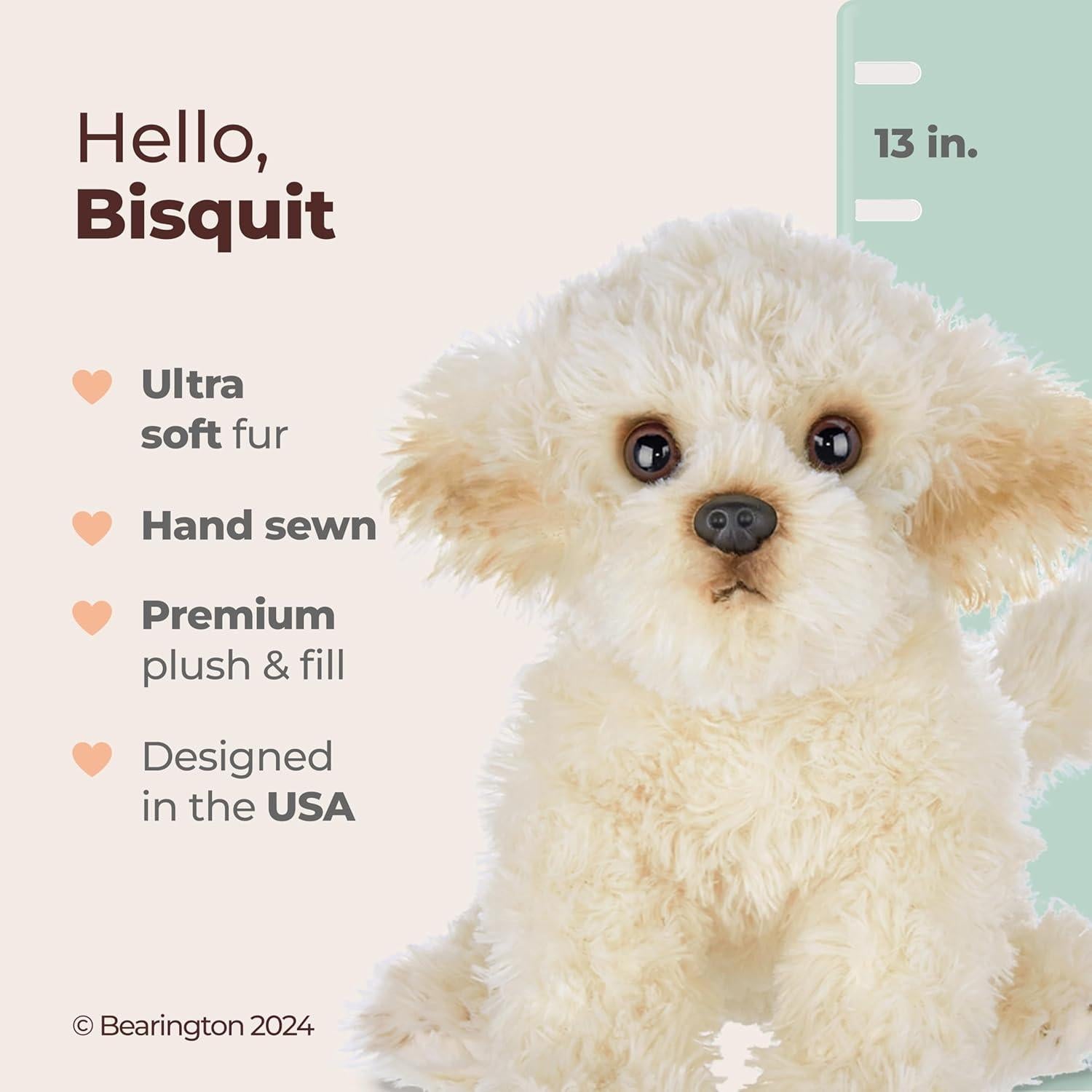 Peluche Bearington Maltipoo Bisquit 34.3 cm - Juguete Infantil