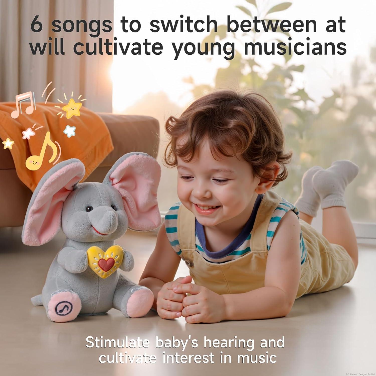 Juguete Elefante Peek a Boo eJog Pup Musical Interactivo