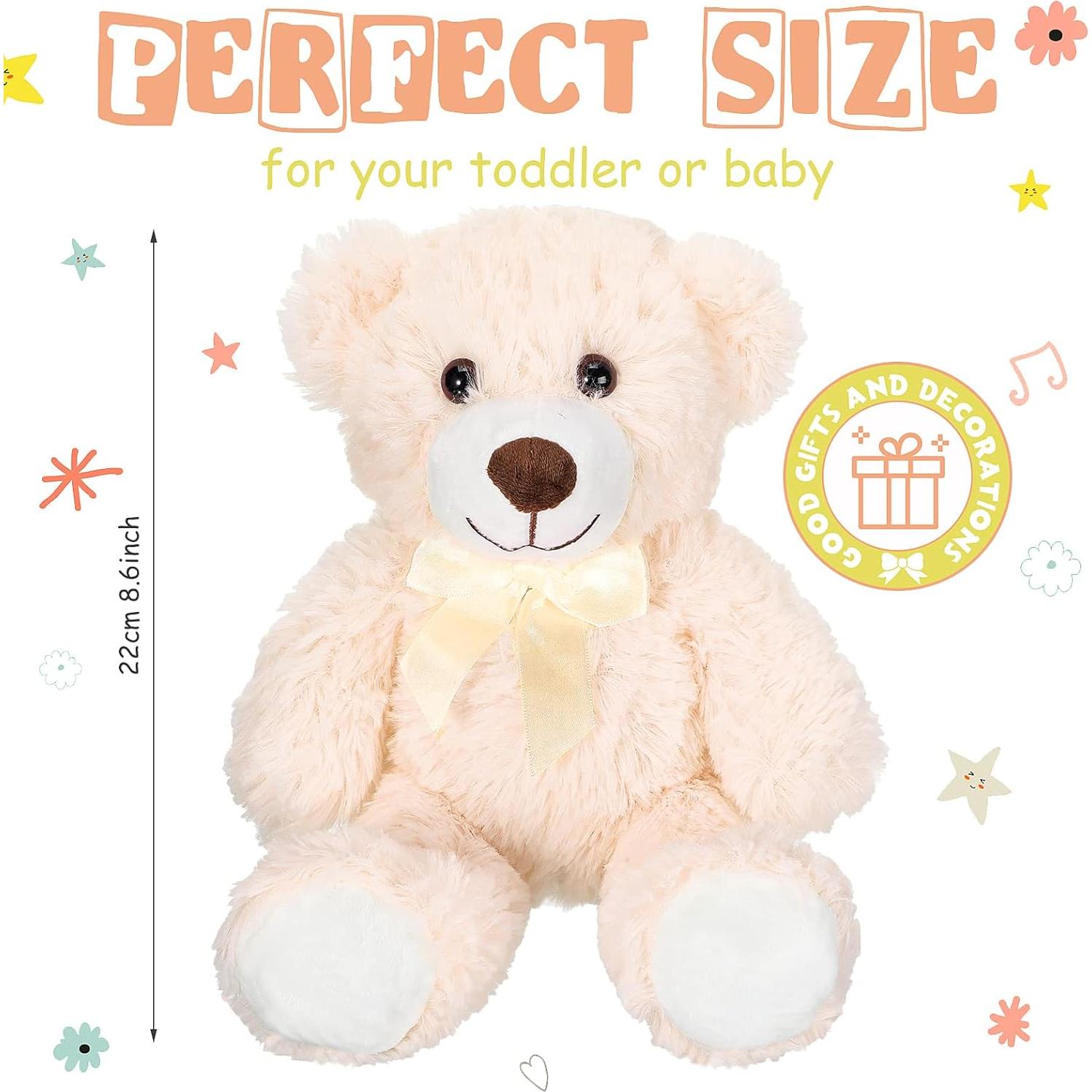 7 Osos de Peluche Zomiboo 34.8 cm Suaves y Coloridos