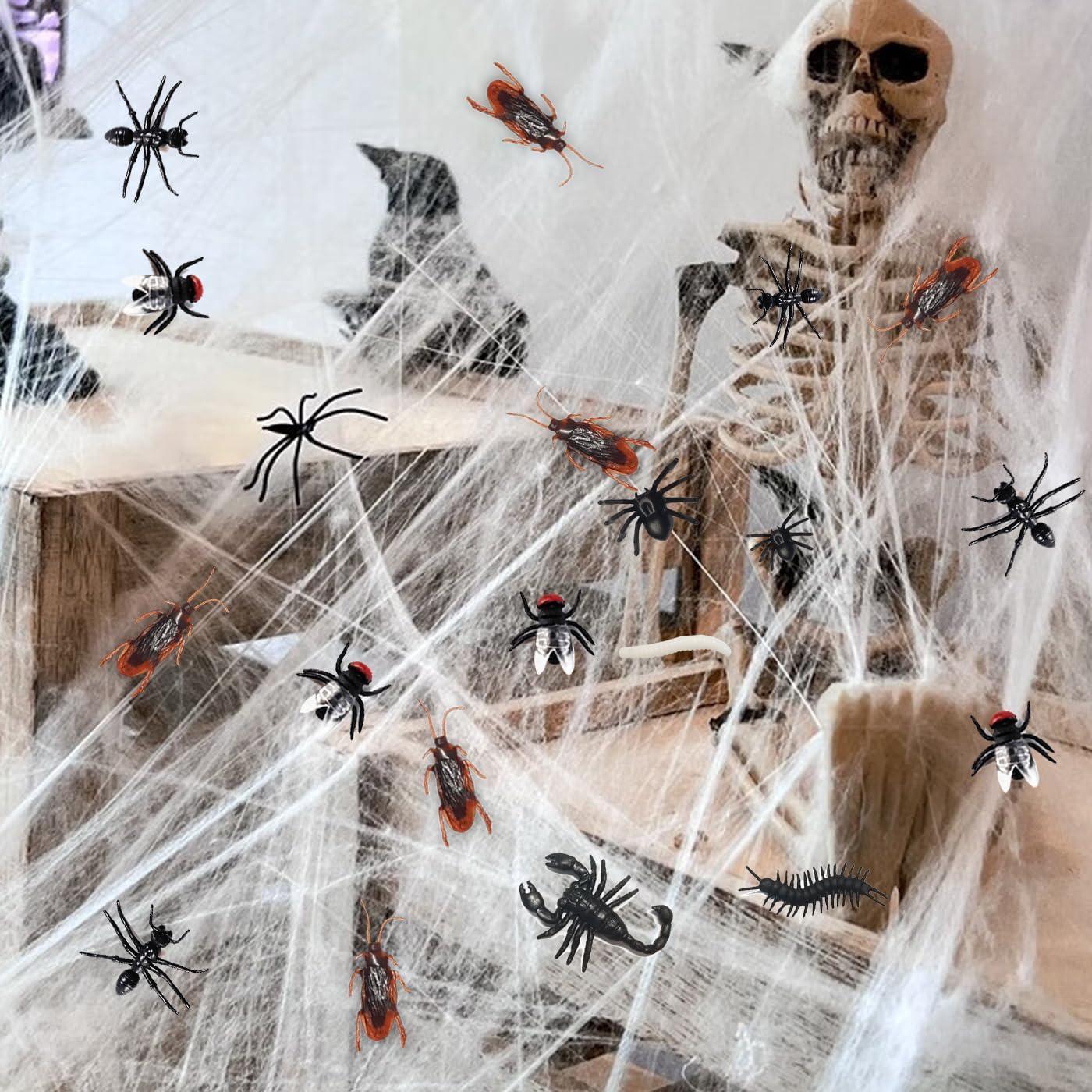 TIHOOD 155PCS Insectos Falsos Realistas para Bromas Halloween