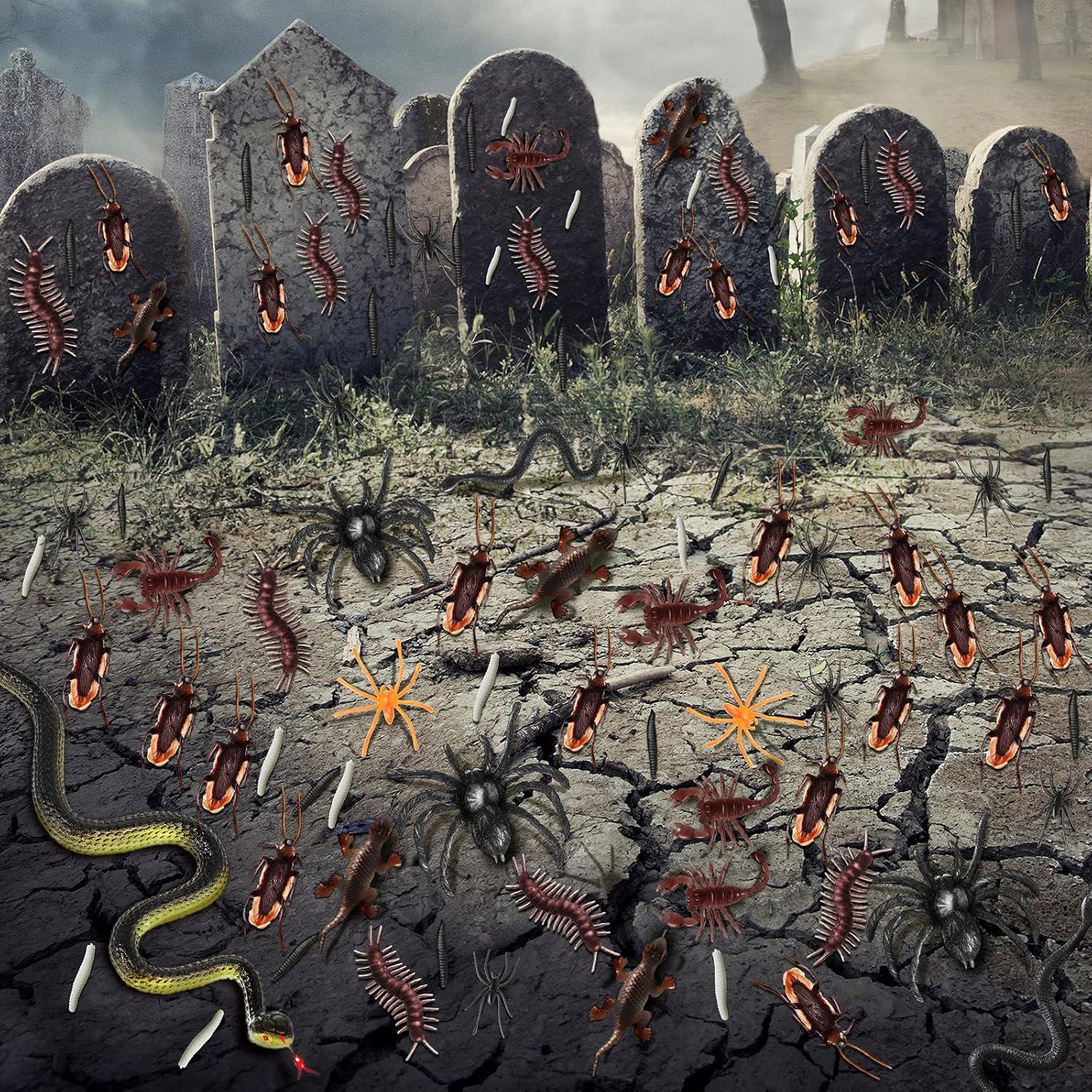 181 Piezas Insectos Falsos Chalyna para Broma Halloween