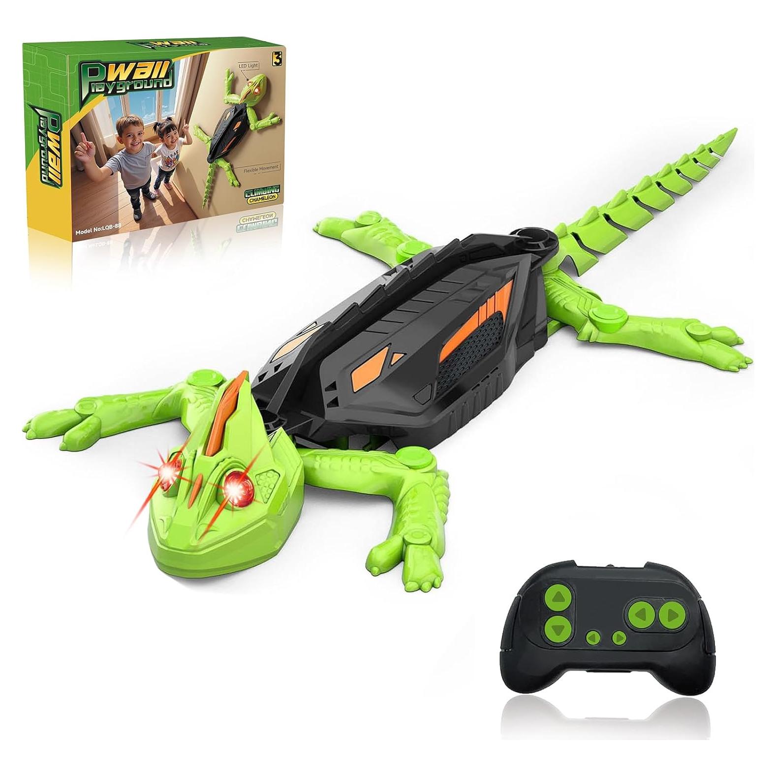 Juguete RC Gecko Trepador Ufilni - Control Remoto Verde 33.7cm