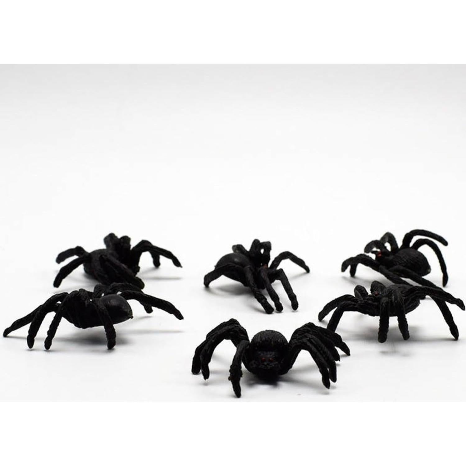 Juego de 25 Arañas de Plástico Realistas RIDMARK para Halloween