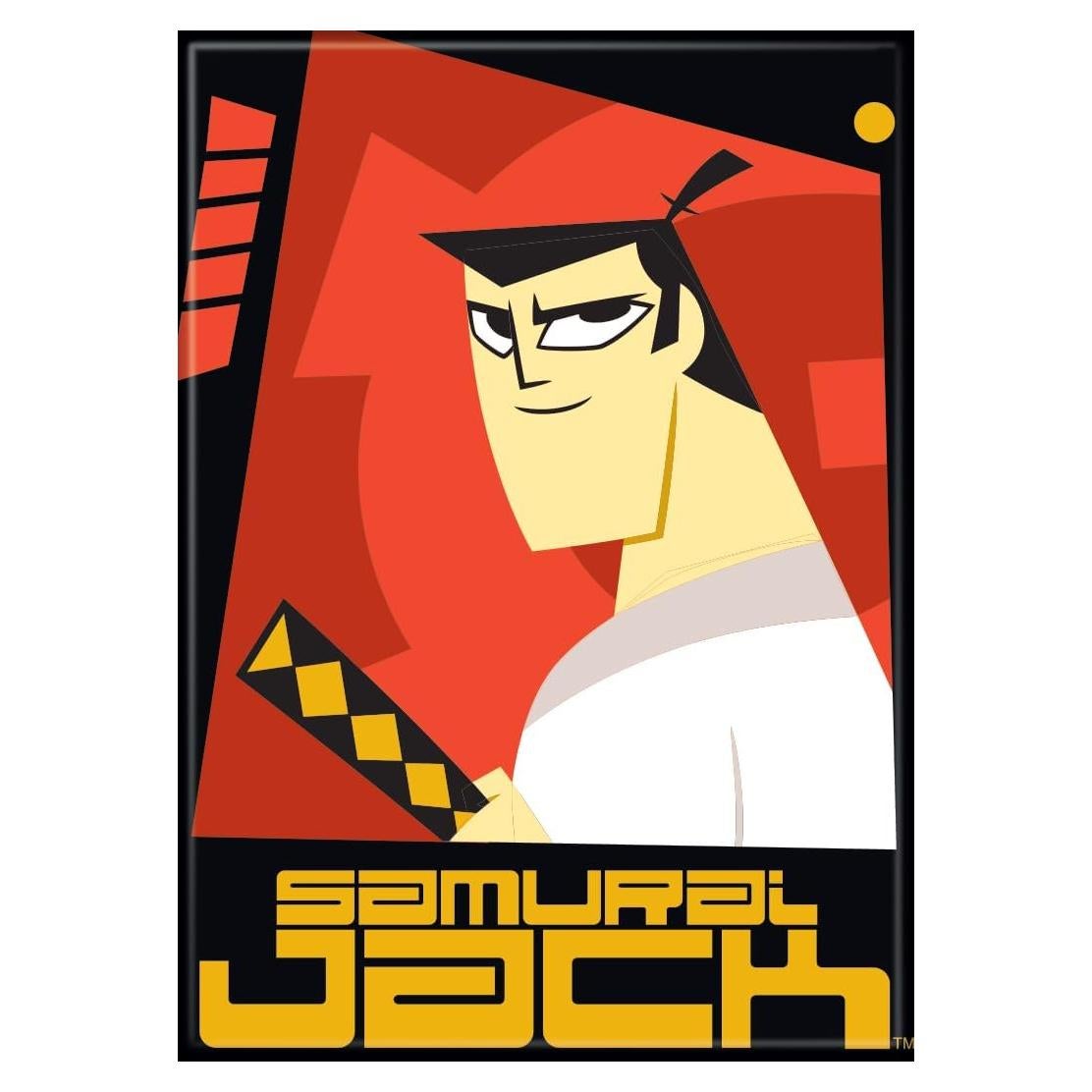Imán Ata-Boy Samurai Jack Rojo 6.35 x 8.89 cm para Refrigerador