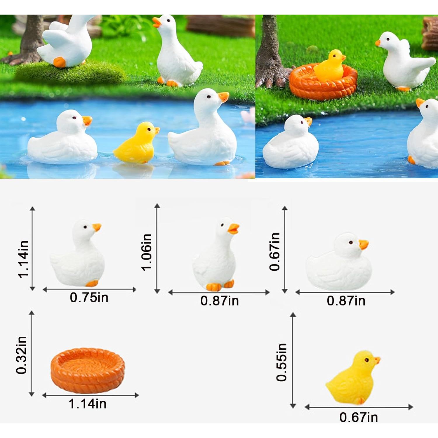 48 Piezas Mini Animales de Resina Damyda - Pollos, Conejos y Más