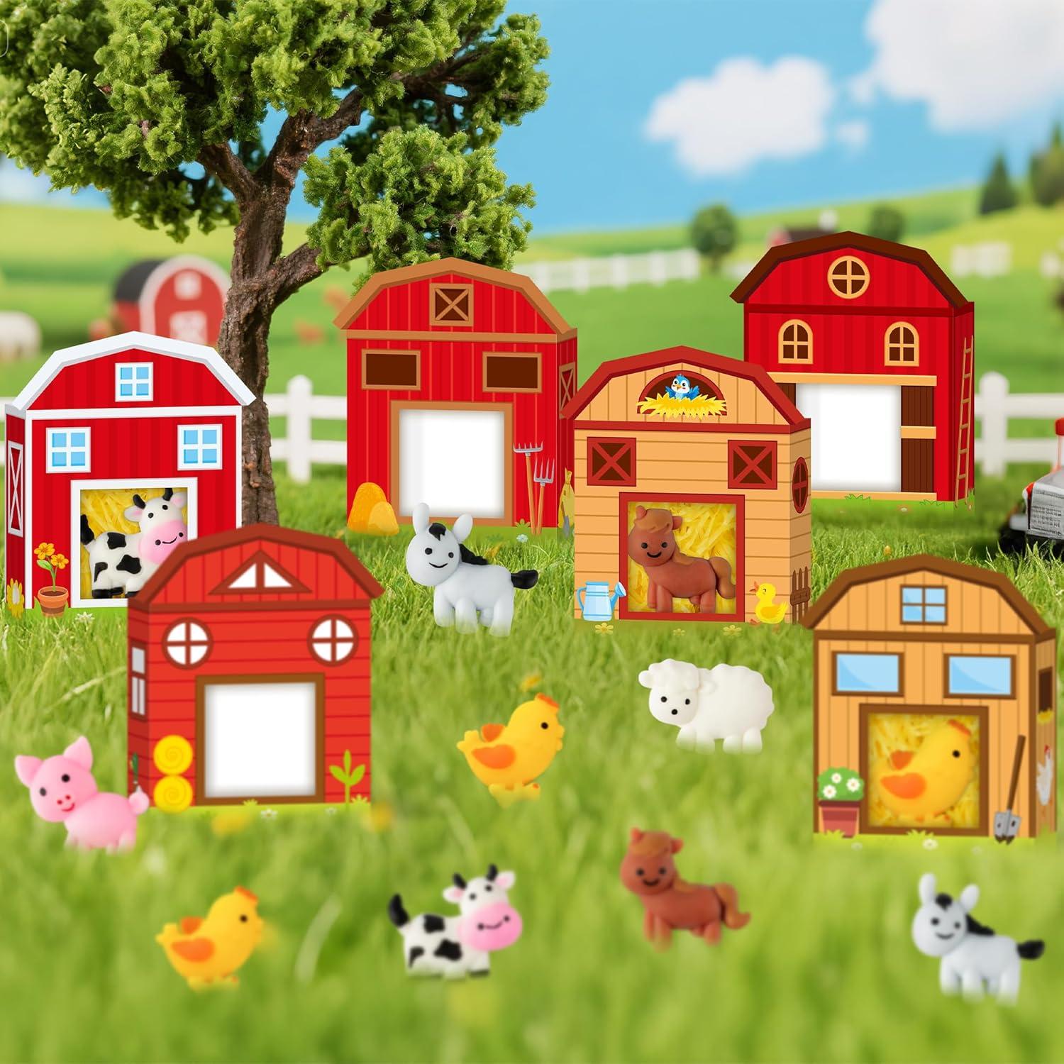 24 Juguetes Squishy Animales de Granja CY2SIDE con Caja Regalo