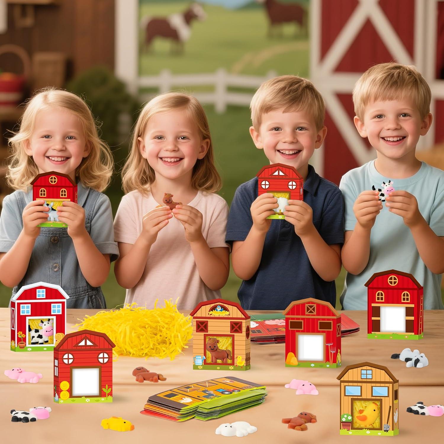 24 Juguetes Squishy Animales de Granja CY2SIDE con Caja Regalo