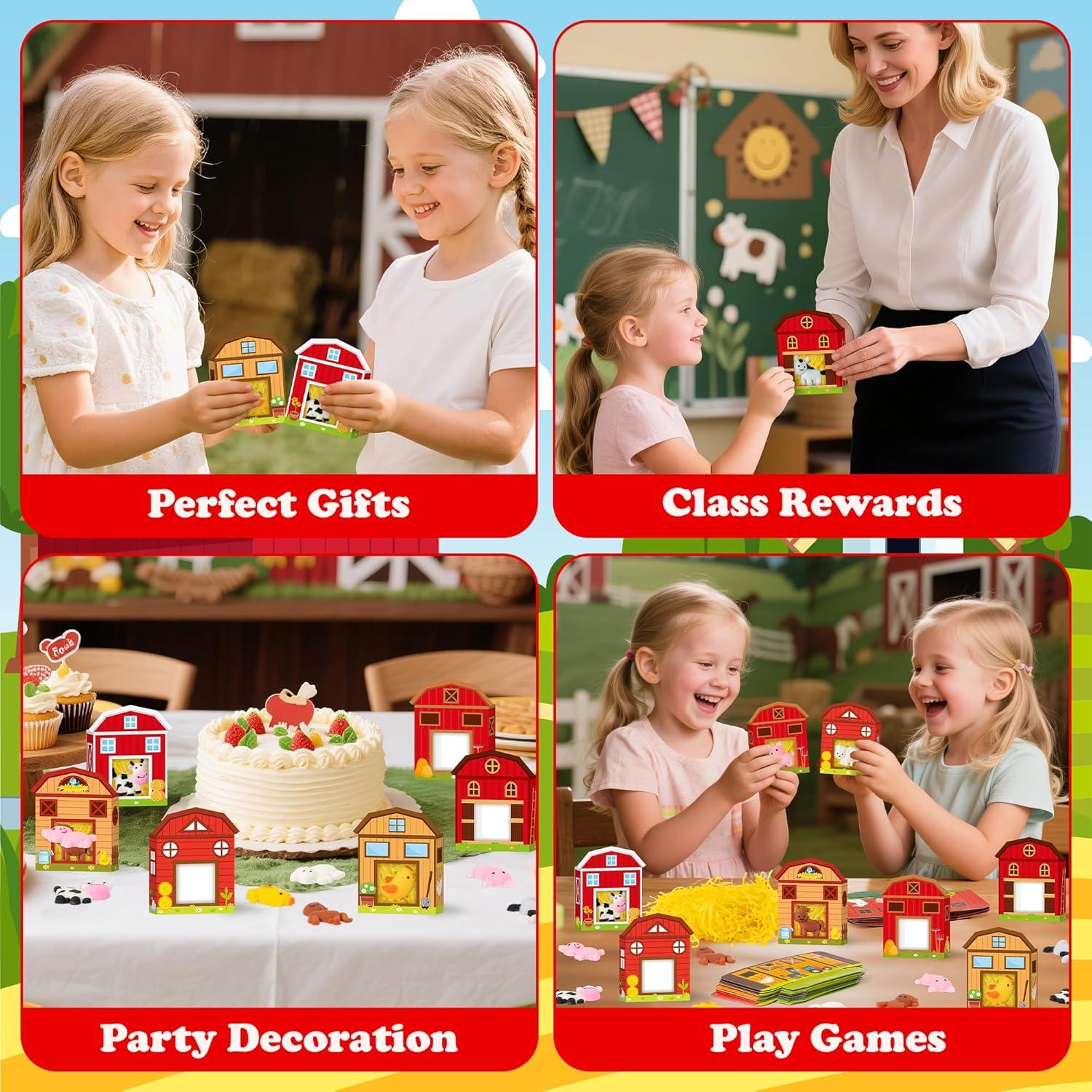 24 Juguetes Squishy Animales de Granja CY2SIDE con Caja Regalo