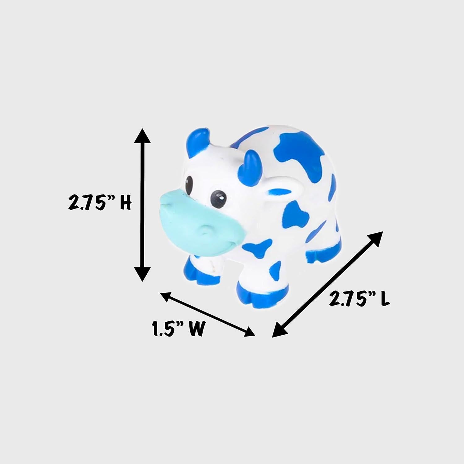 Juguetes de Baño de Goma RI Novelty - 12 Vacas 6.99 cm