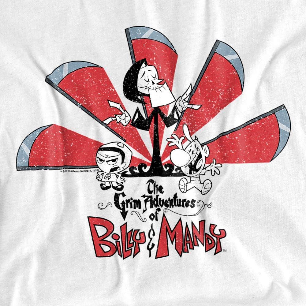 Camiseta Unisex Grim de Billy y Mandy - Algodón 100% - Grande - Blanca
