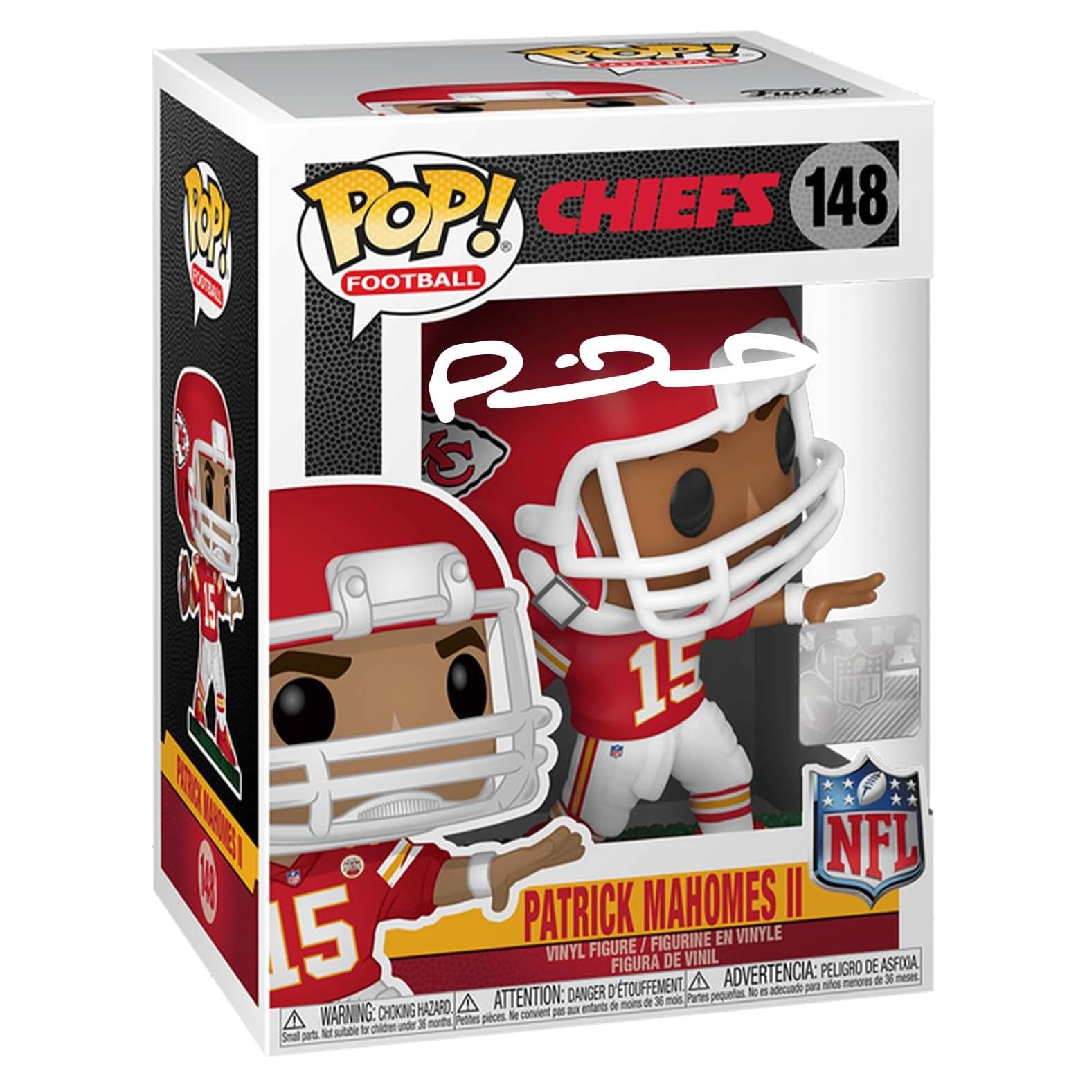Funko Pop Patrick Mahomes #148 Facsímil Firmado NFL 10x7.6cm